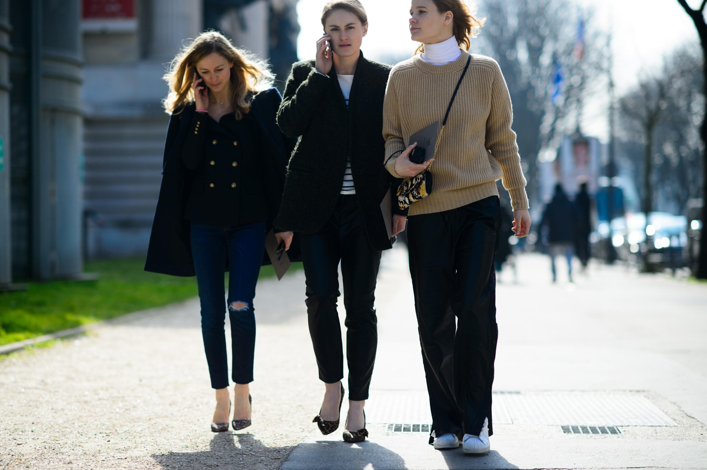 Three women before the show