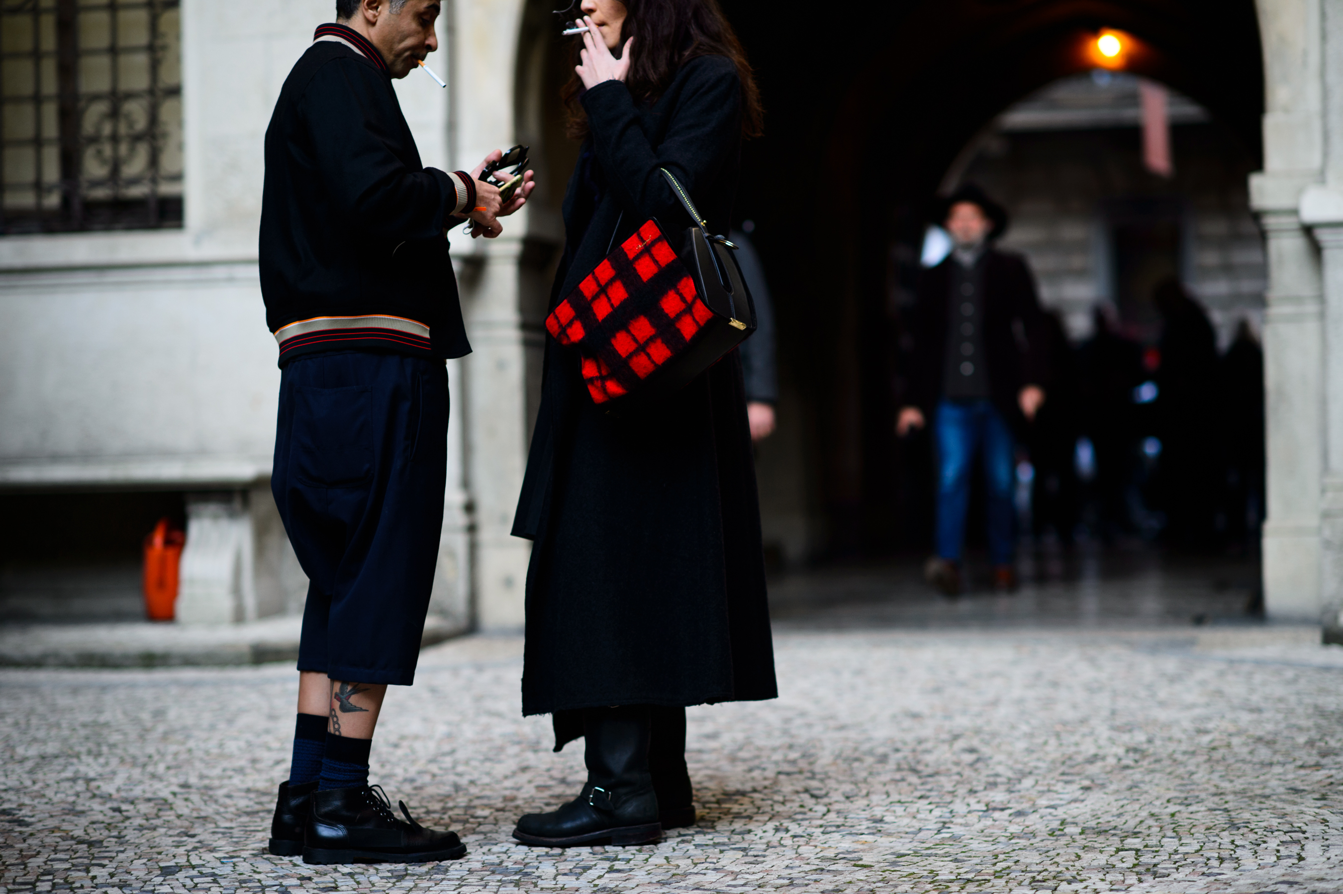 Man and woman before the show in Italy