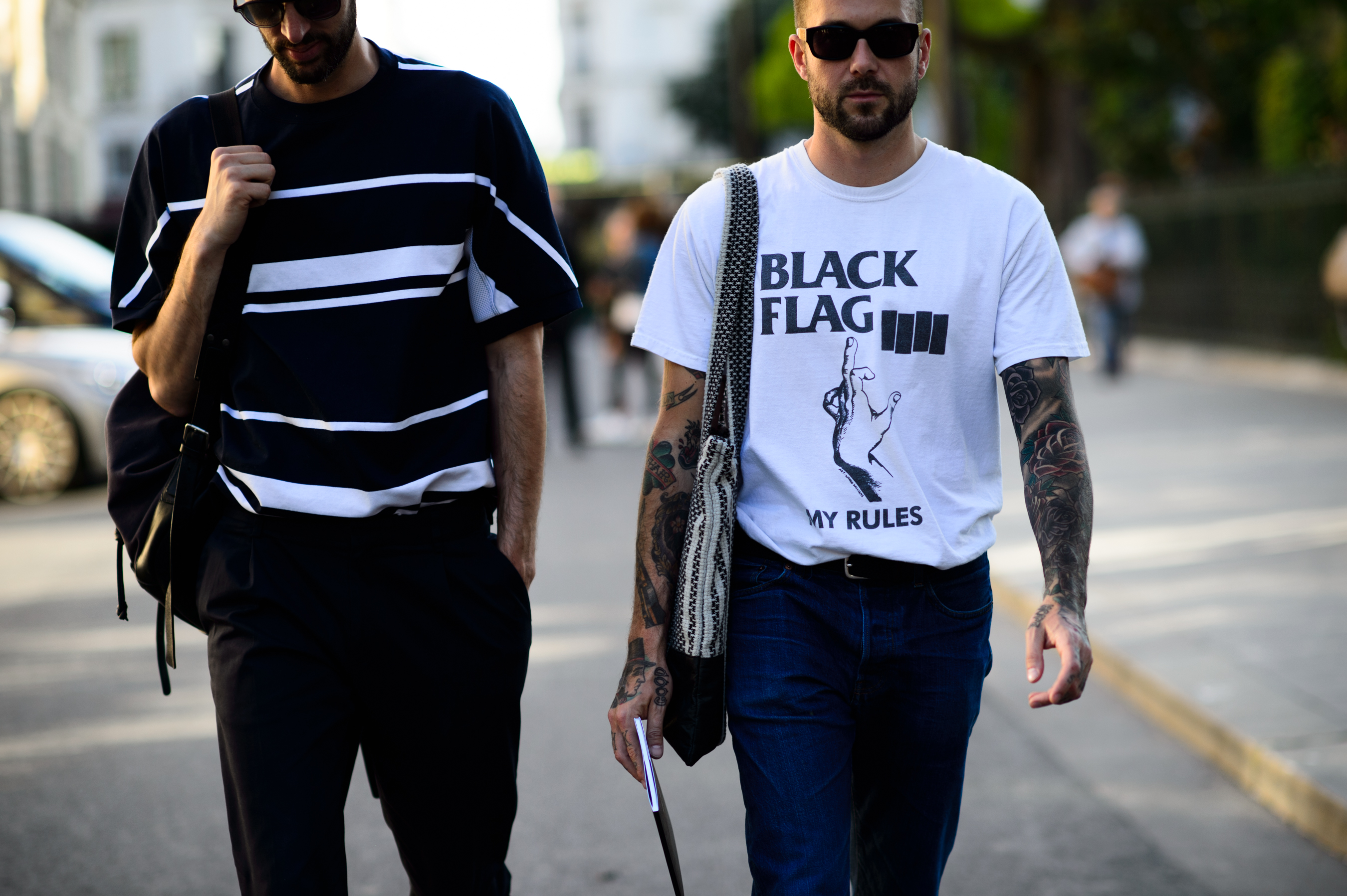 Two men going to the show