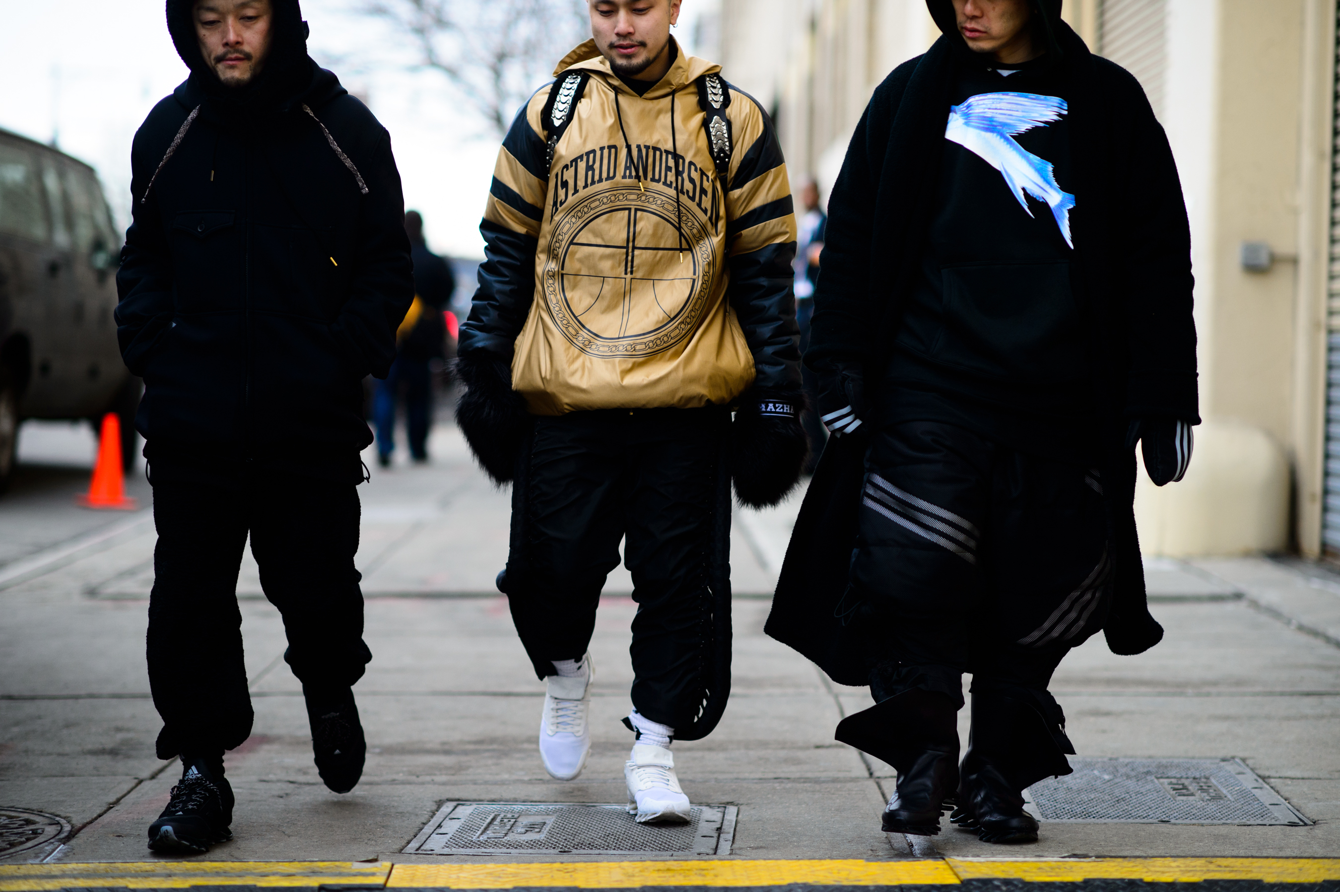 Three men before the show