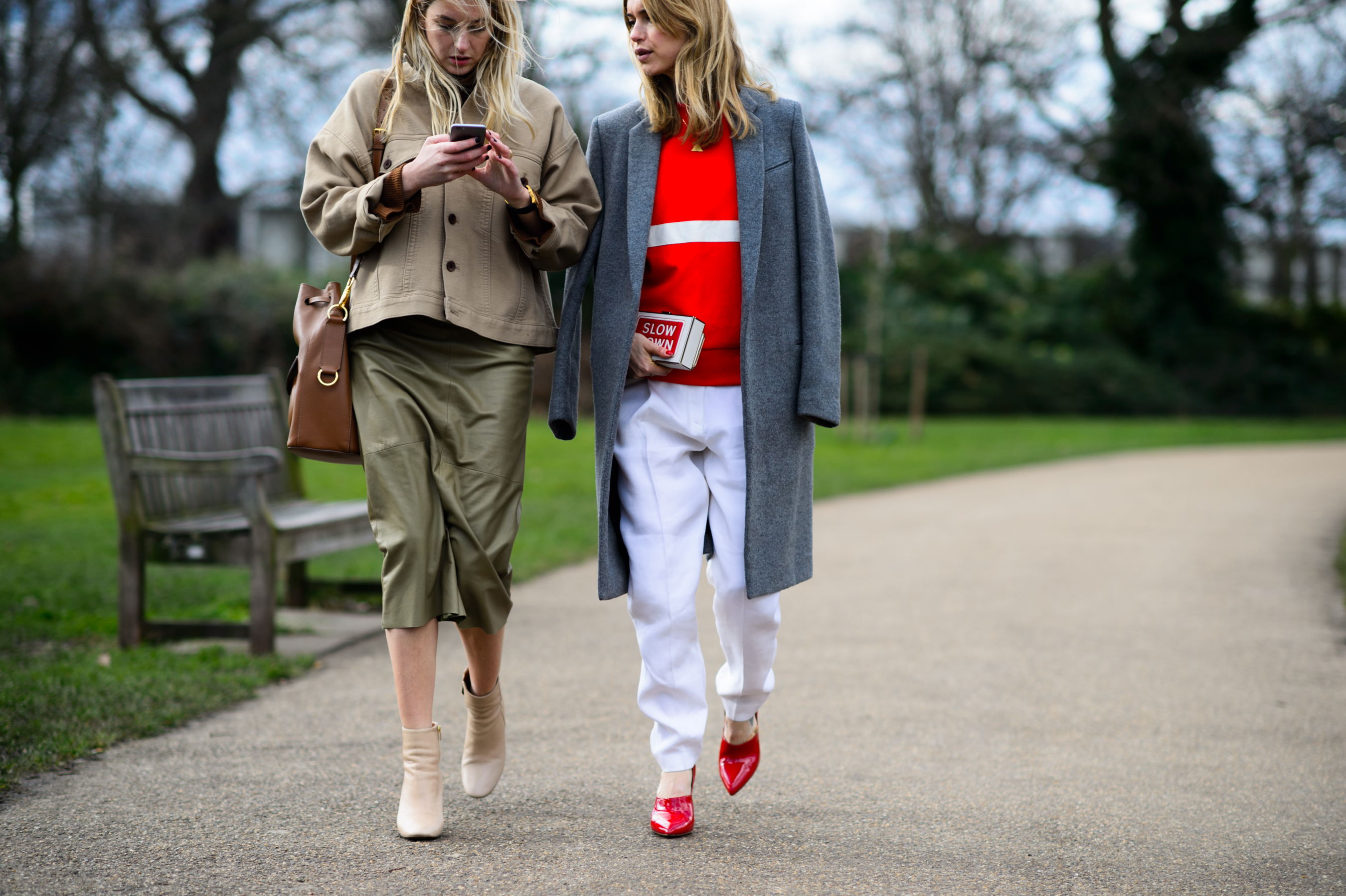 Two bloggers after Burberry show