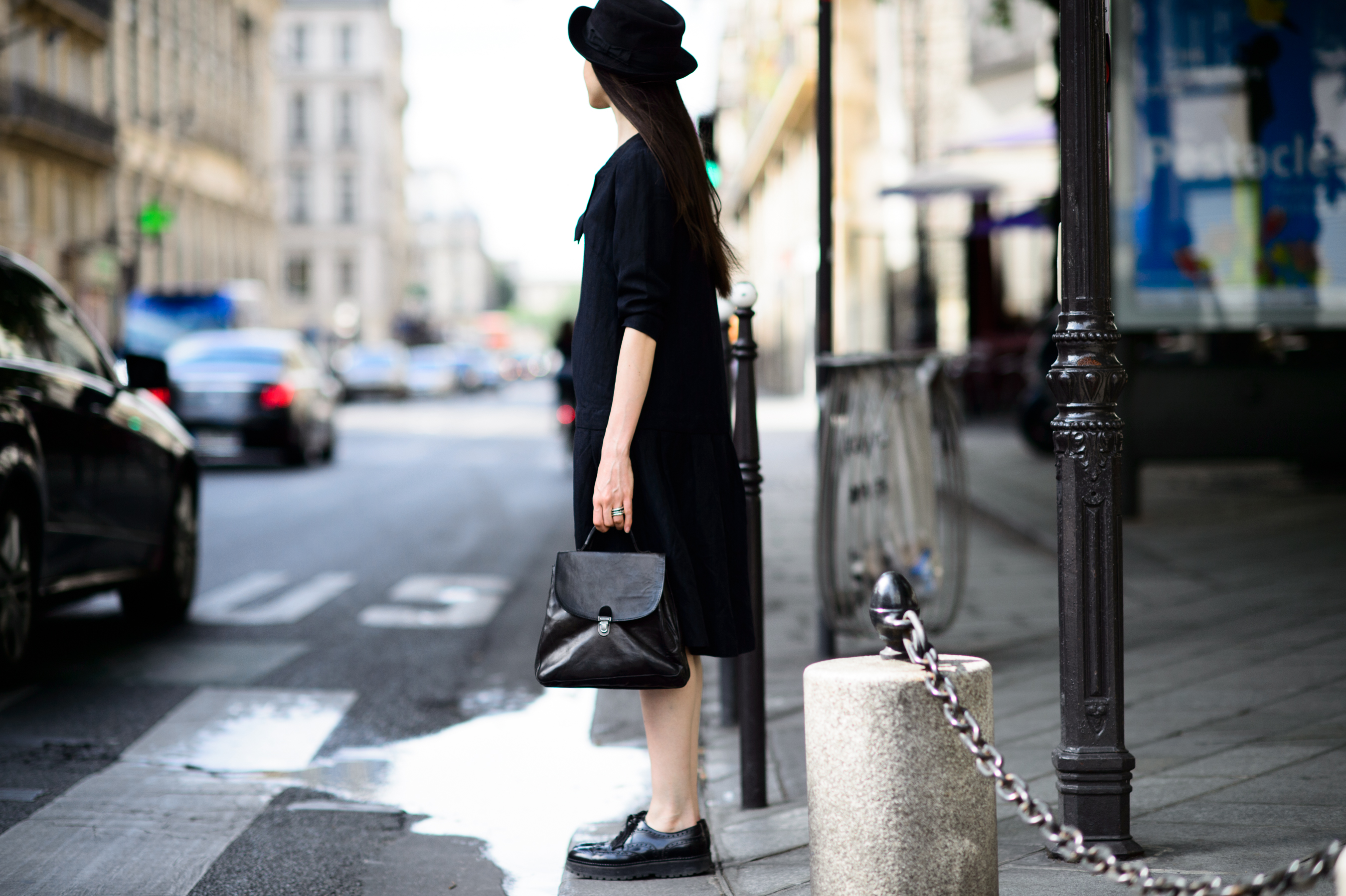 Girl wearing vintage outfit