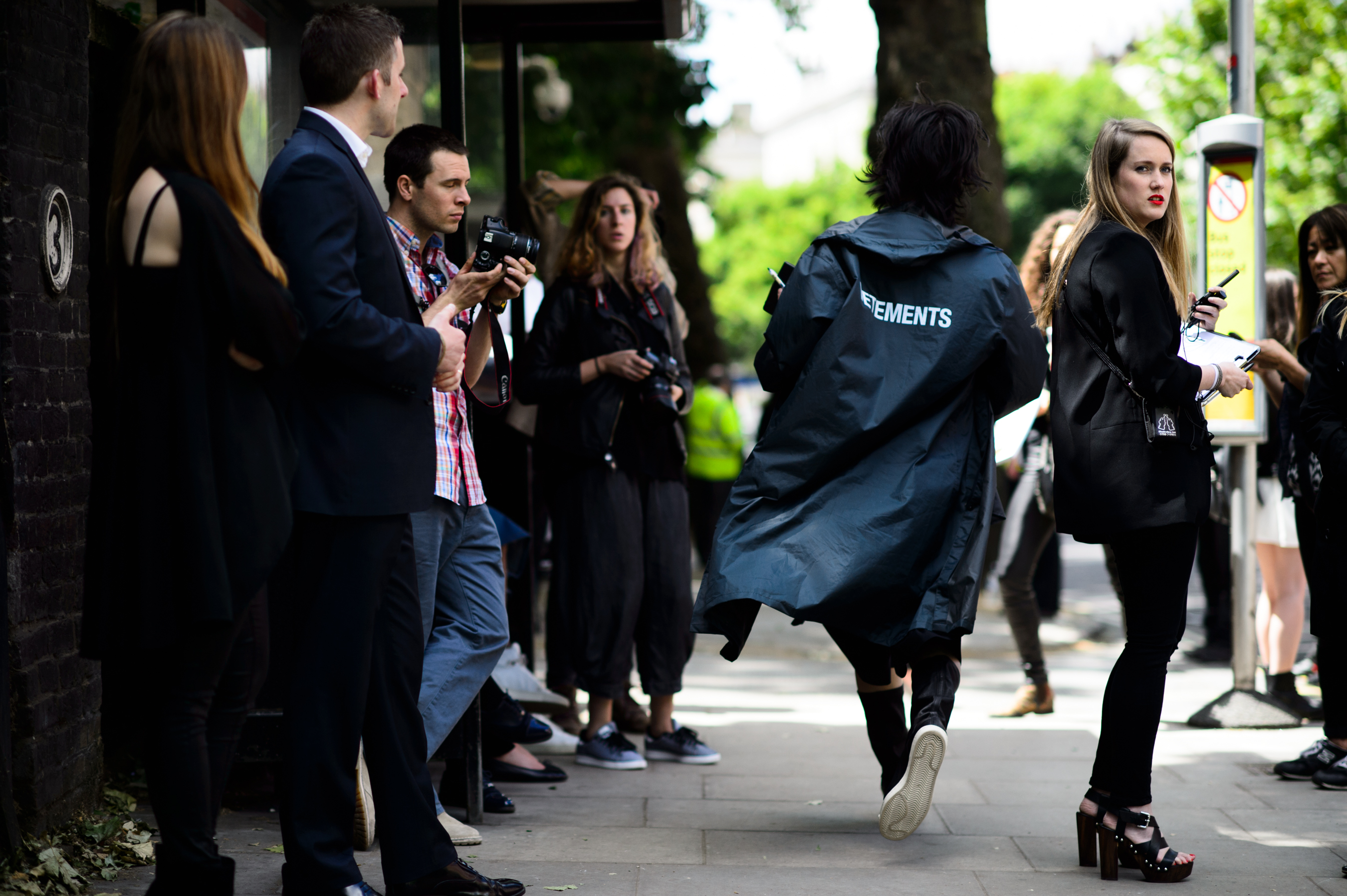 Man running to the show