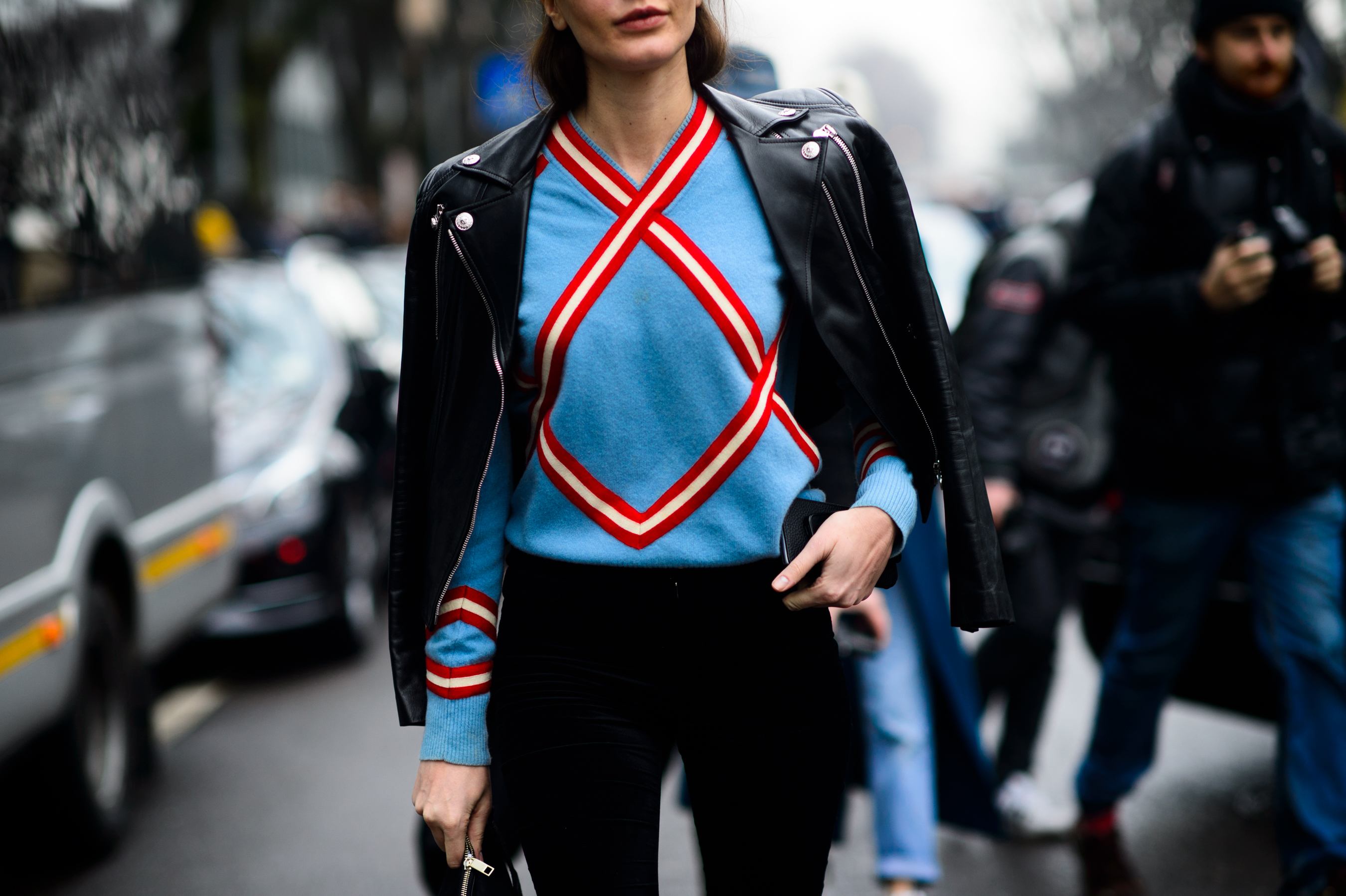 Turkish woman before Armani show