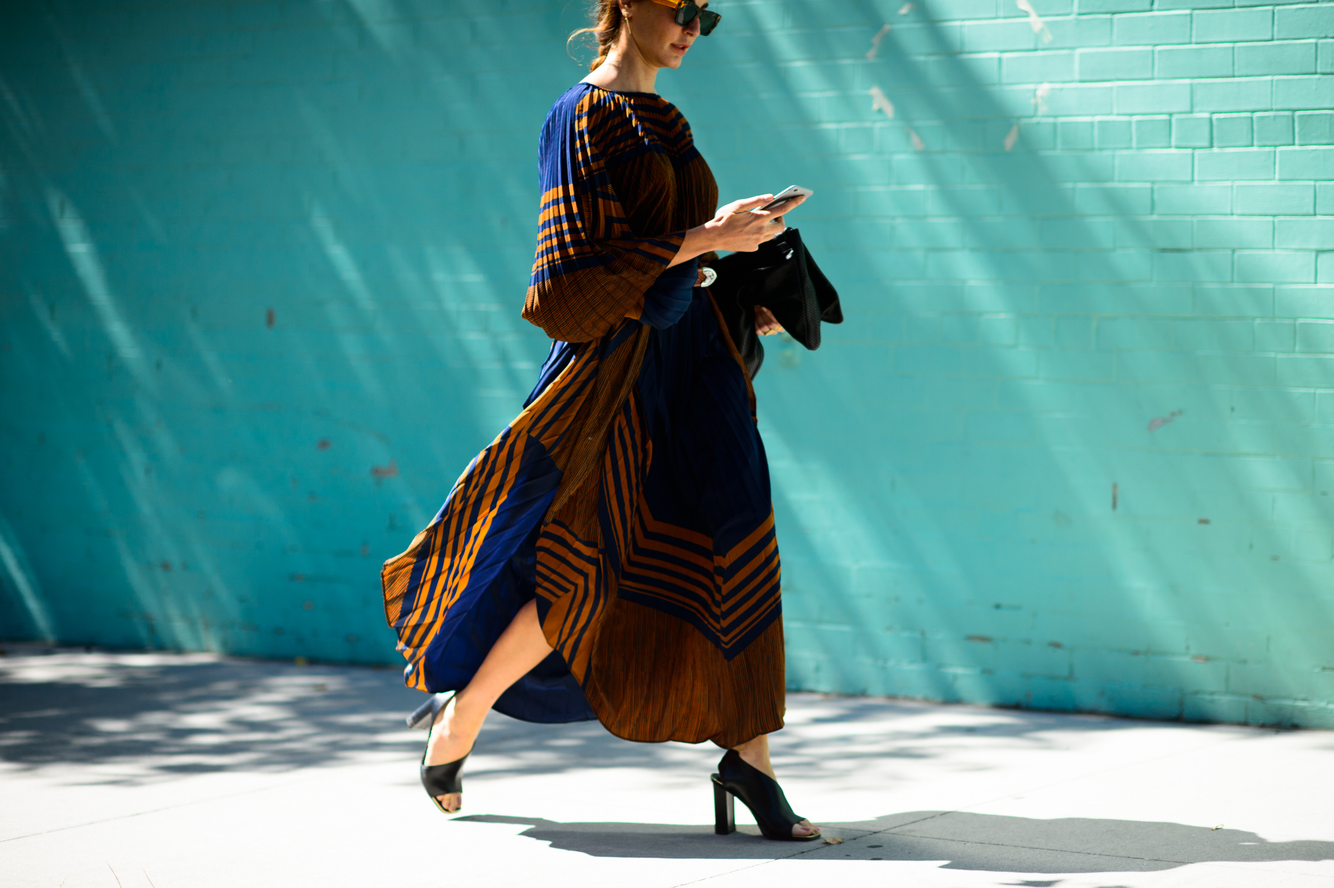 Turkish stylist wearing long dress