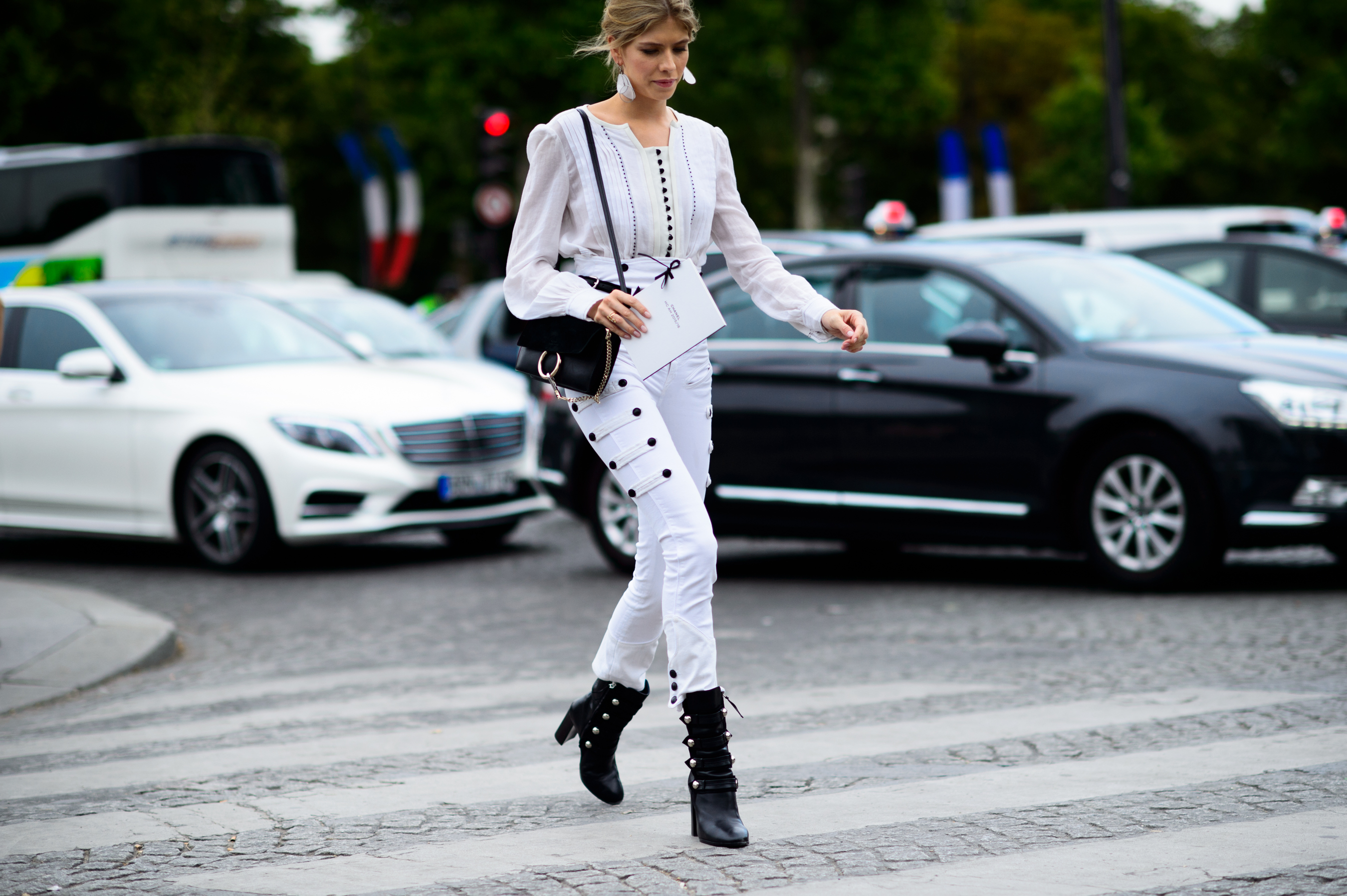 Russian woman wearing white before Chanel