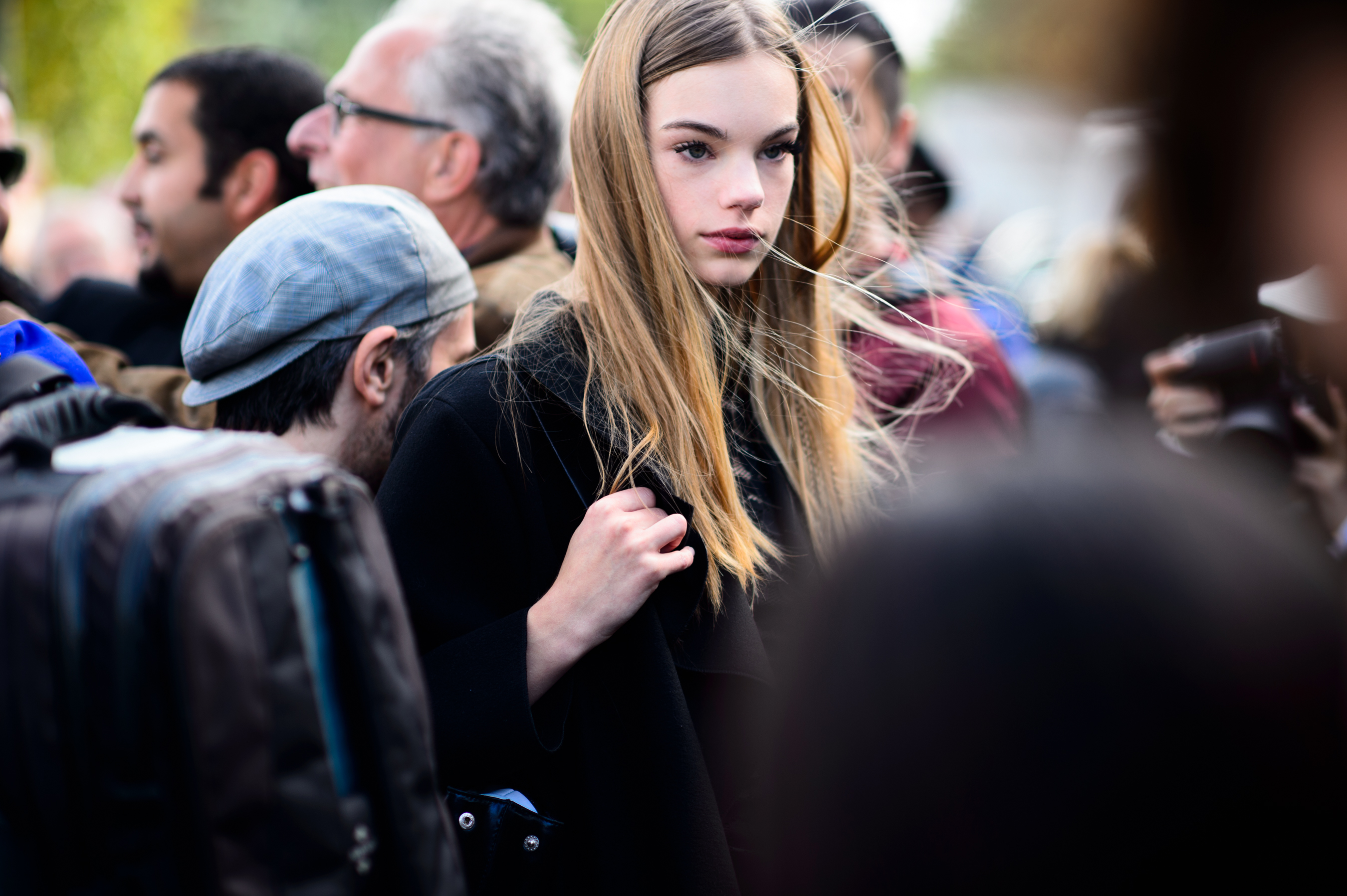 Model after Louis Vuitton show