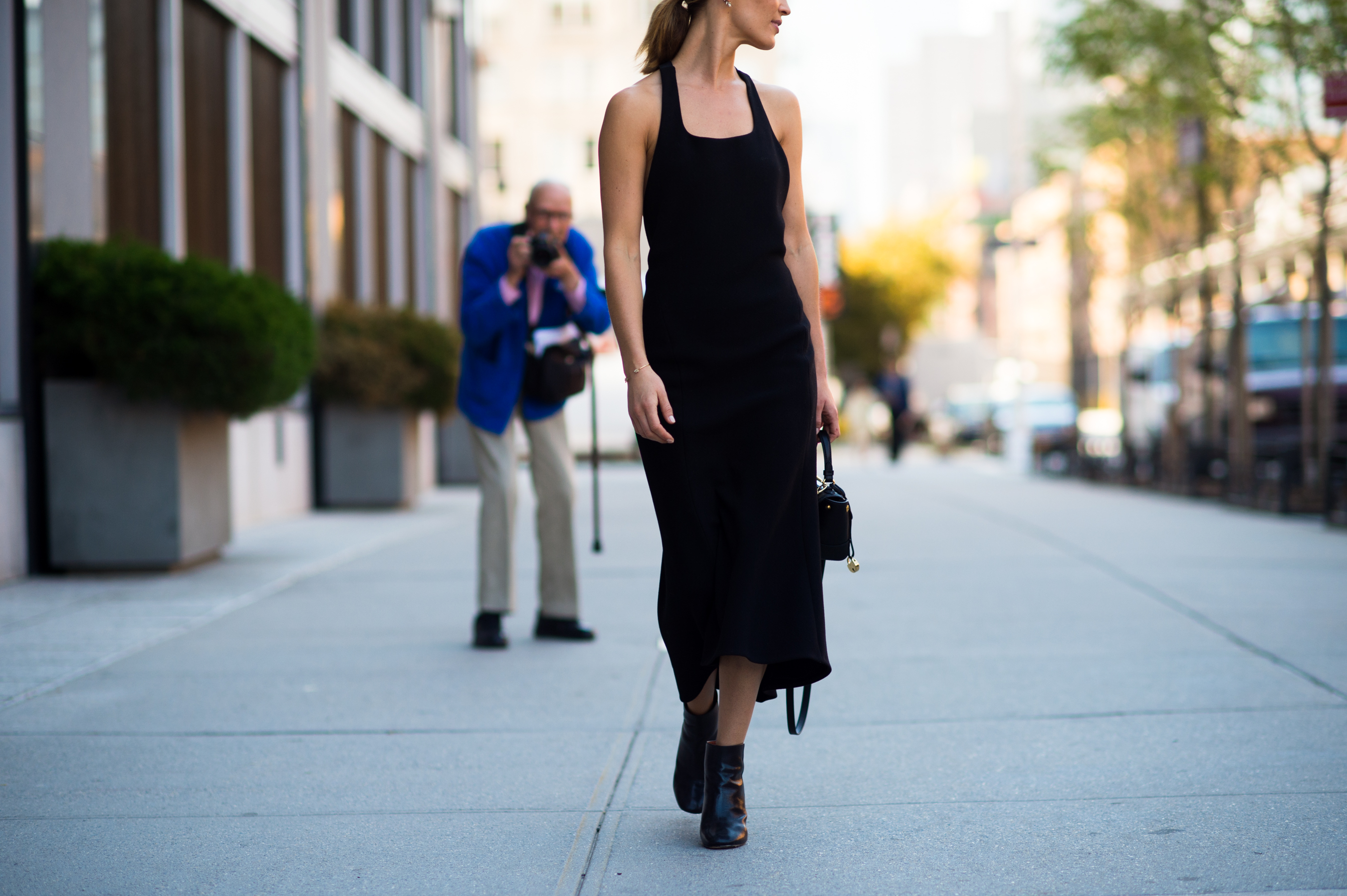 Woman is being photographed by famous photographer