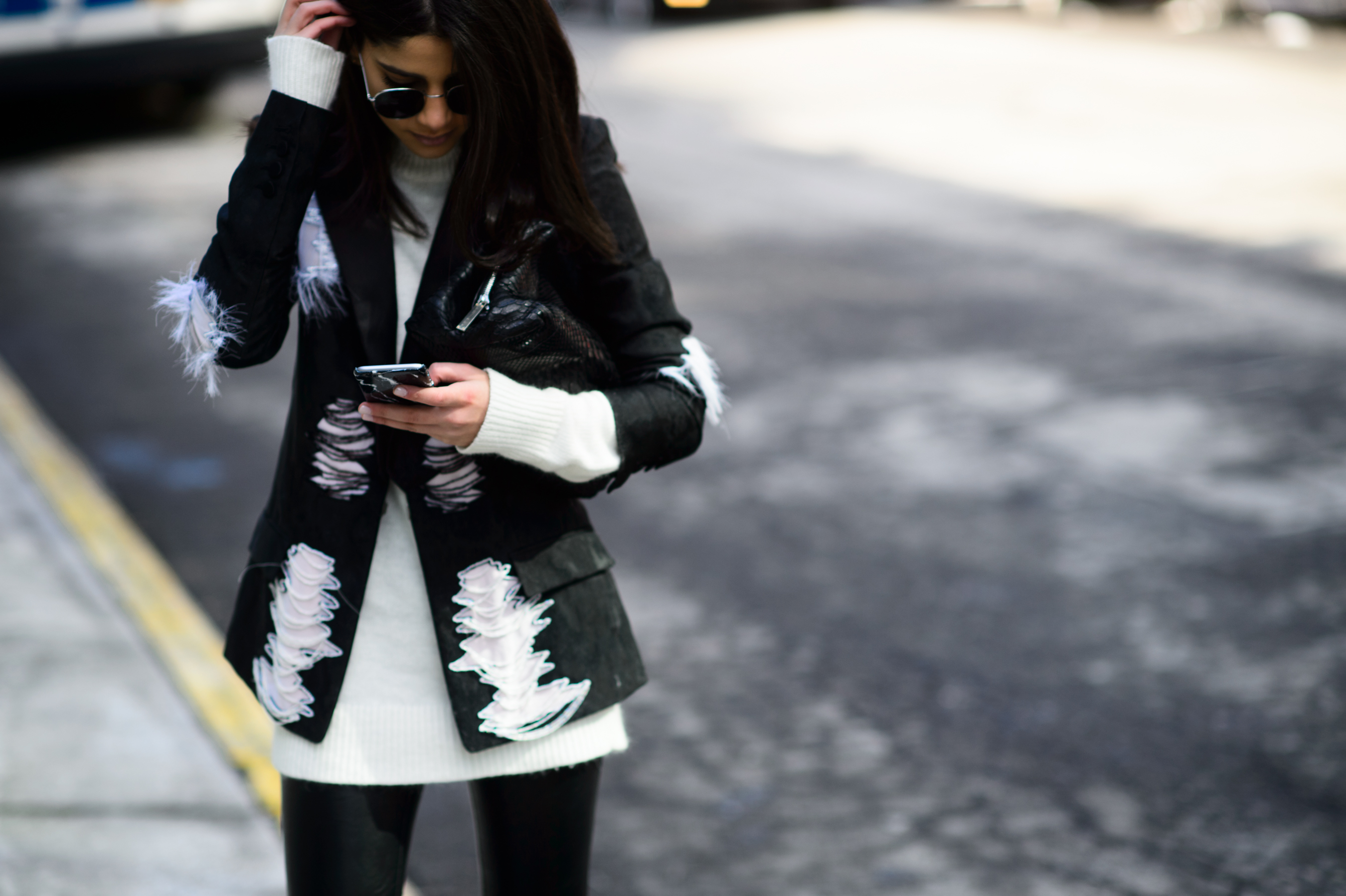 Woman wearing blazer
