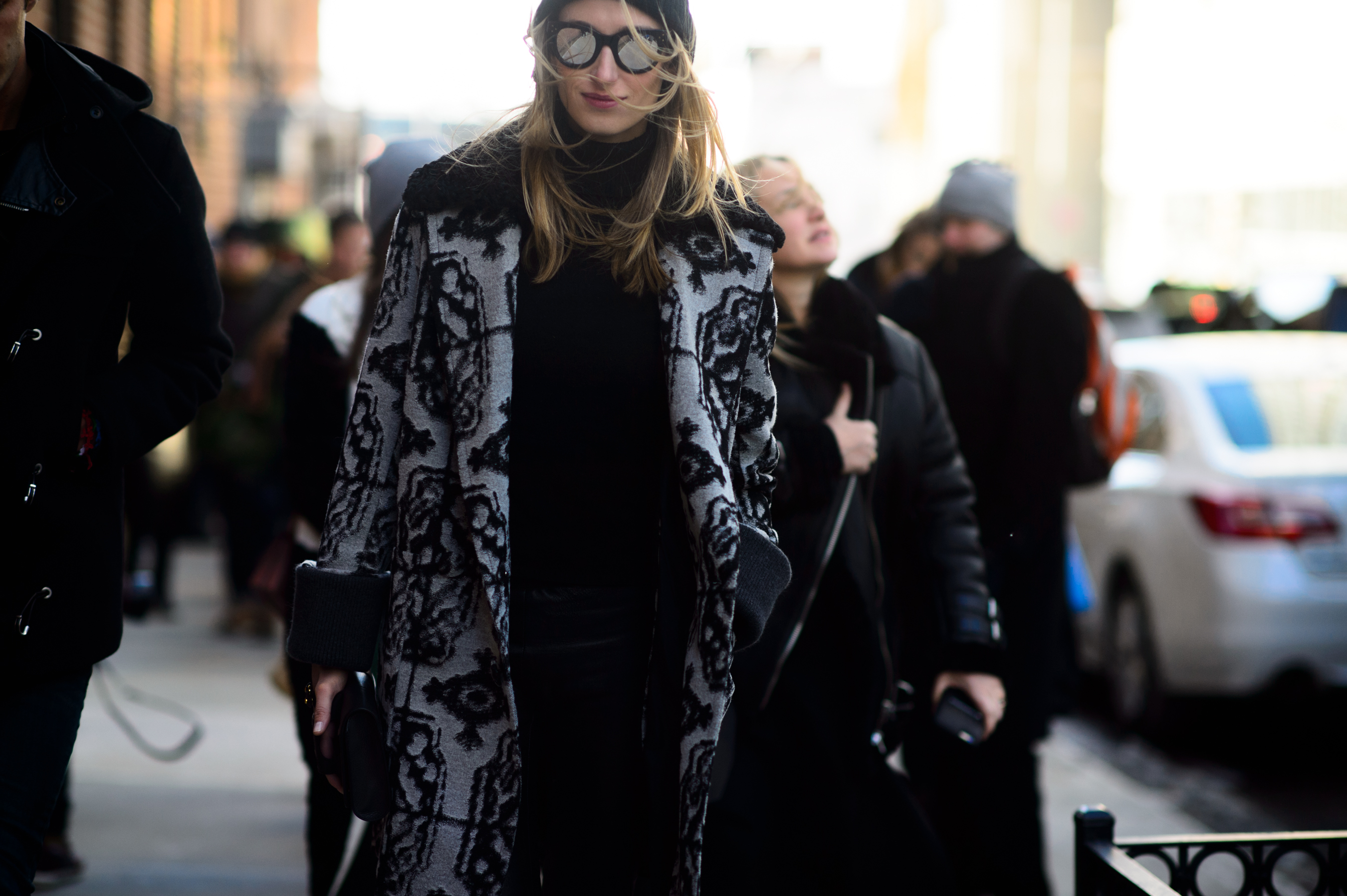 Woman wearing glasses after the show