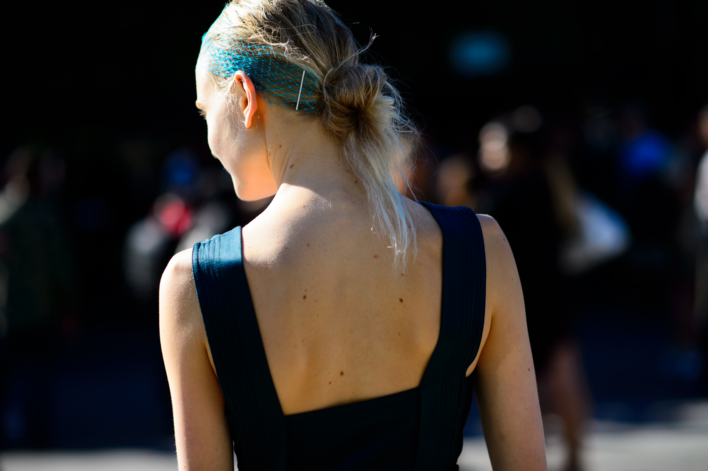Model with hair tied