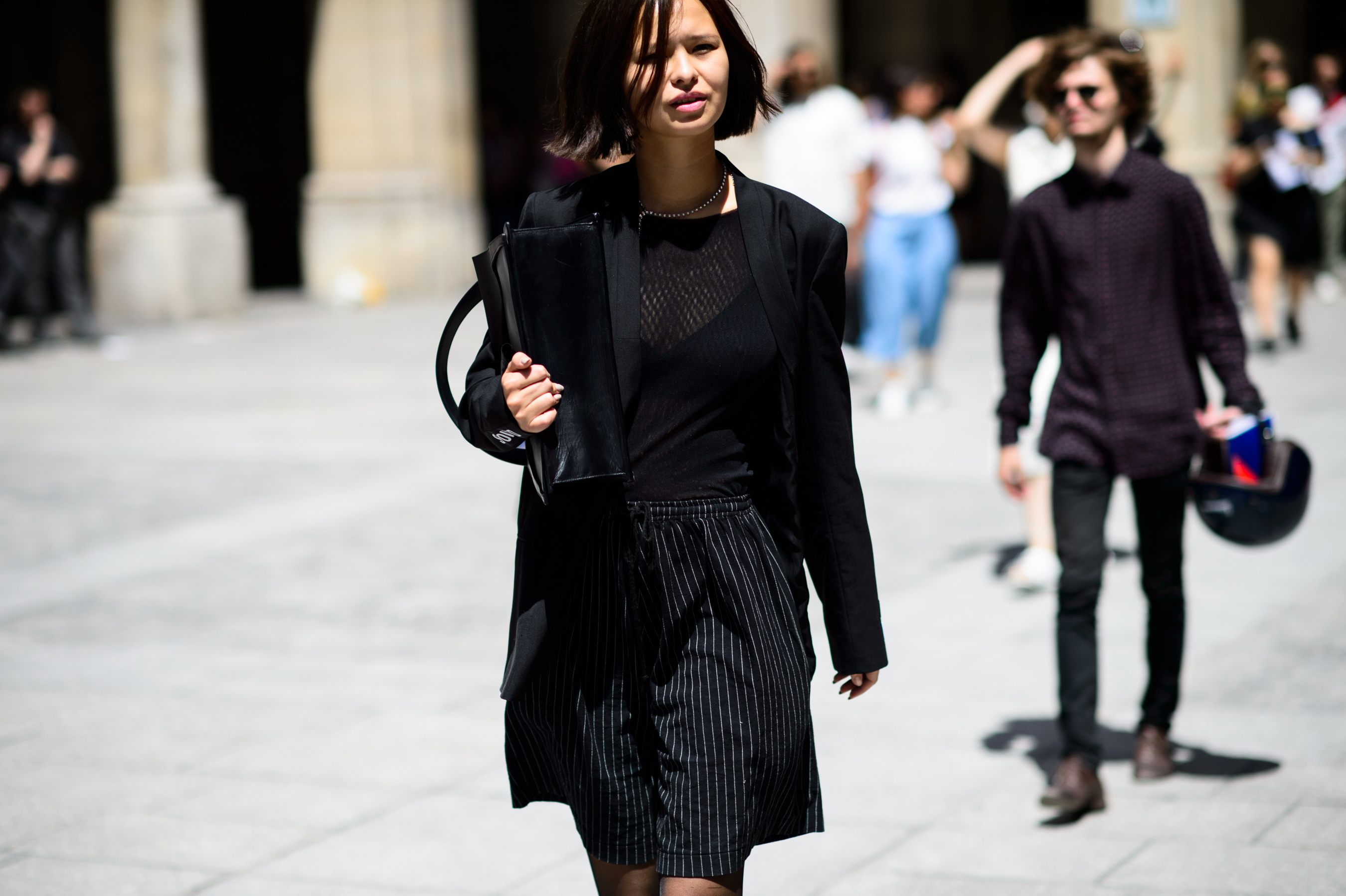 Russian buyer and stylist attending one of the shows