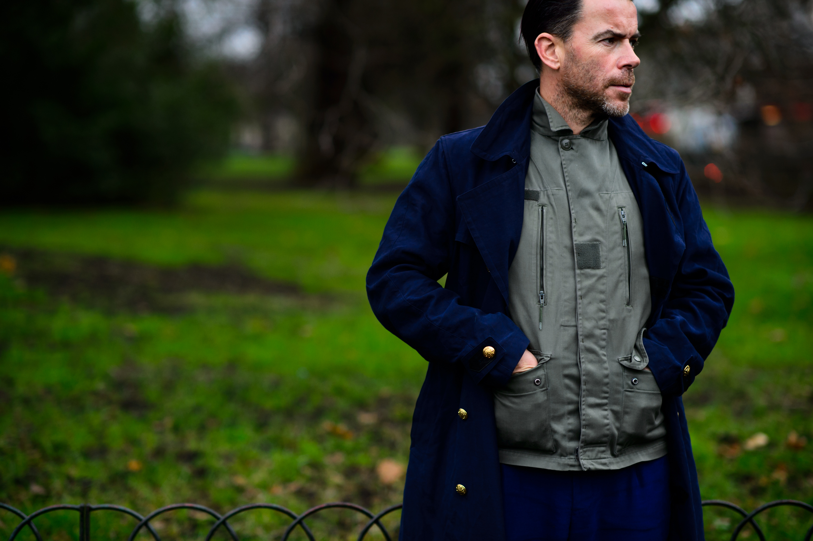 German man after Burberry show