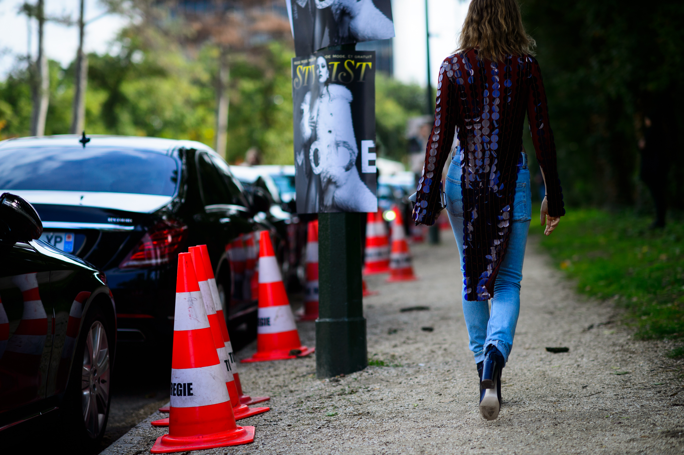 Woman after Louis Vuitton show