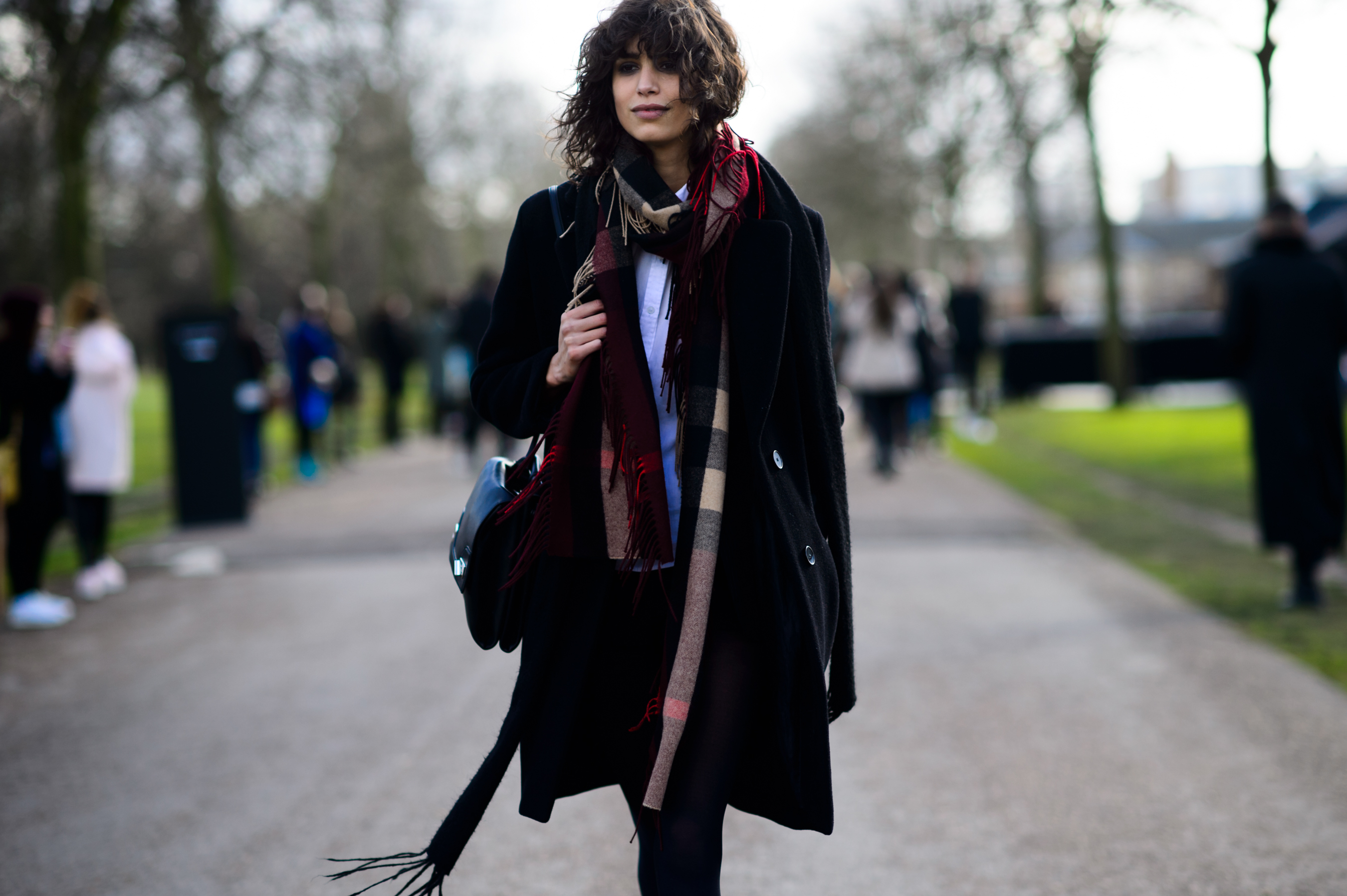Argentinian model after Burberry show