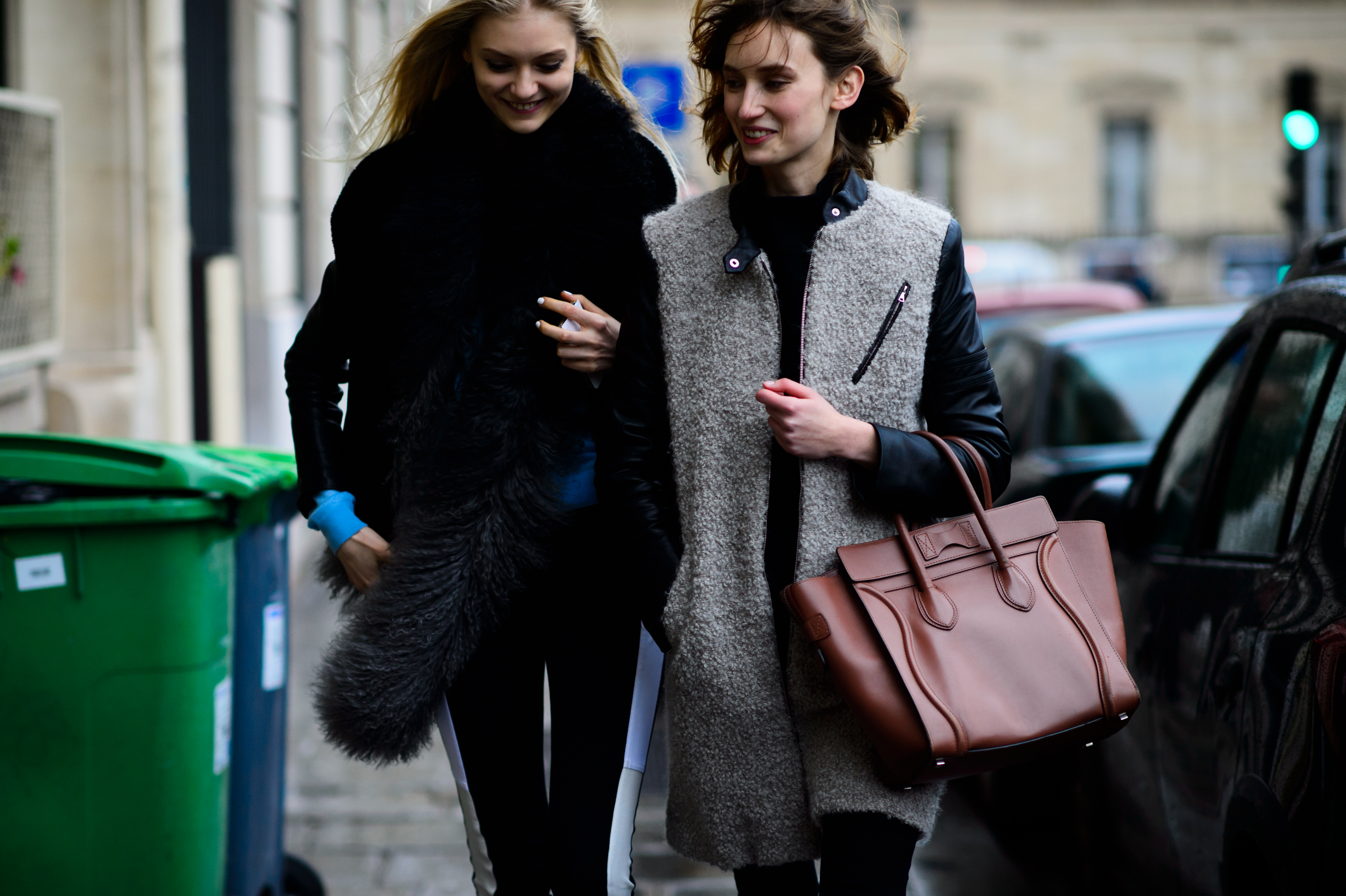 Two Russian models after couture show