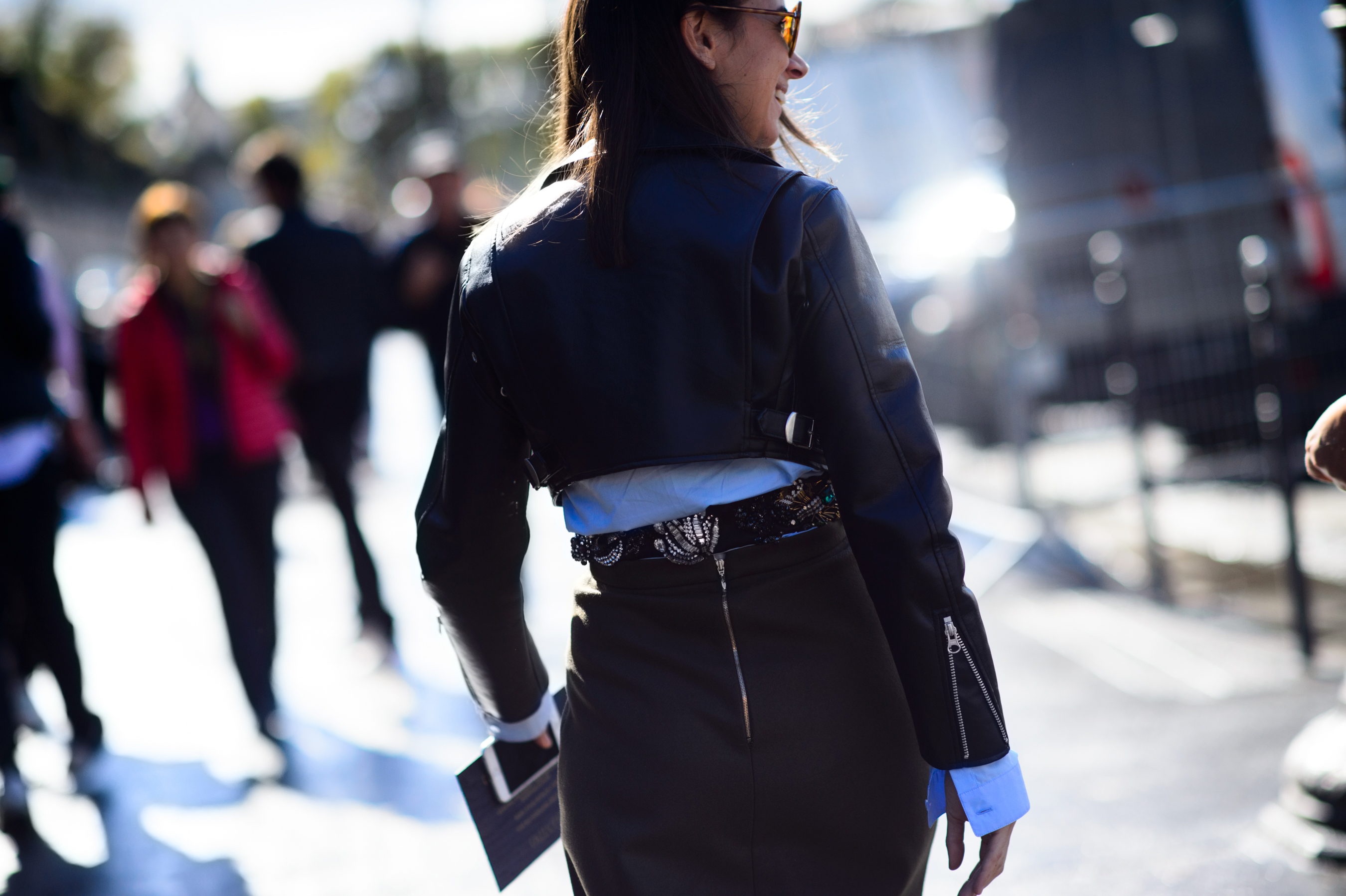 Russian stylist arriving at the show