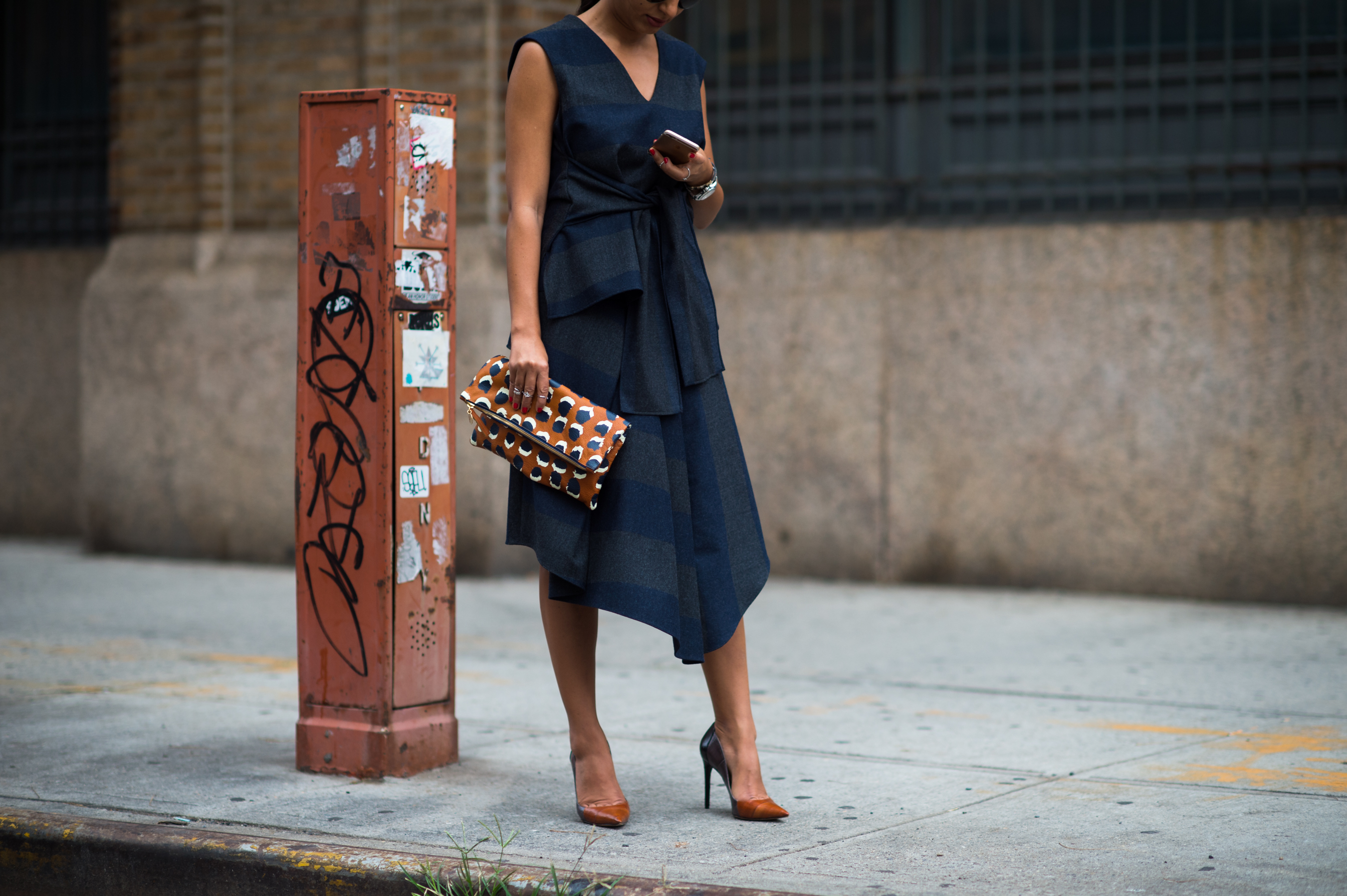 Woman wearing dress and high heels