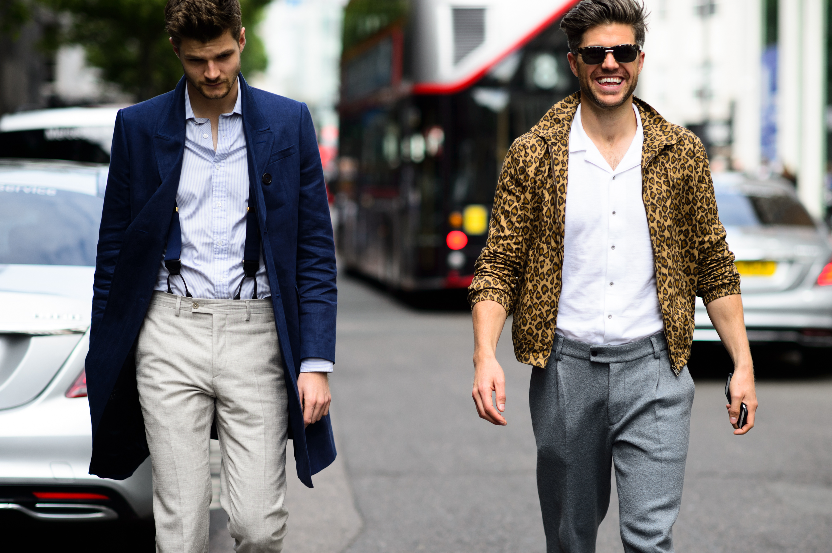Two male bloggers after the show