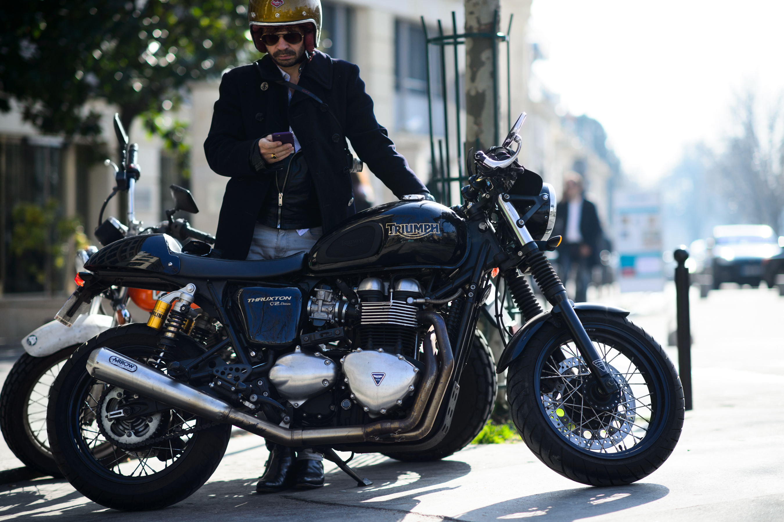 Man next to his bike
