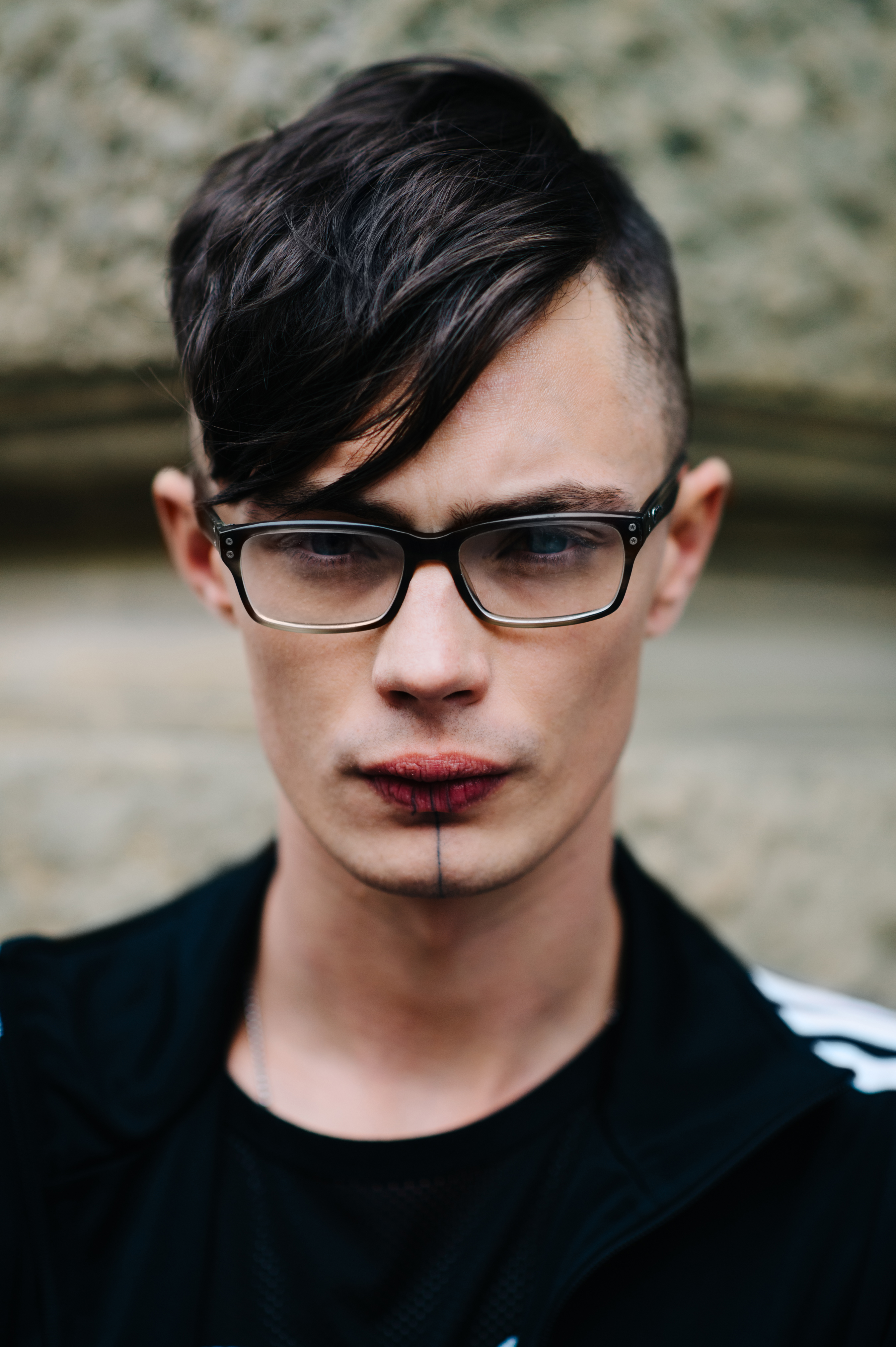 Portrait of Czech male model wearing glasses