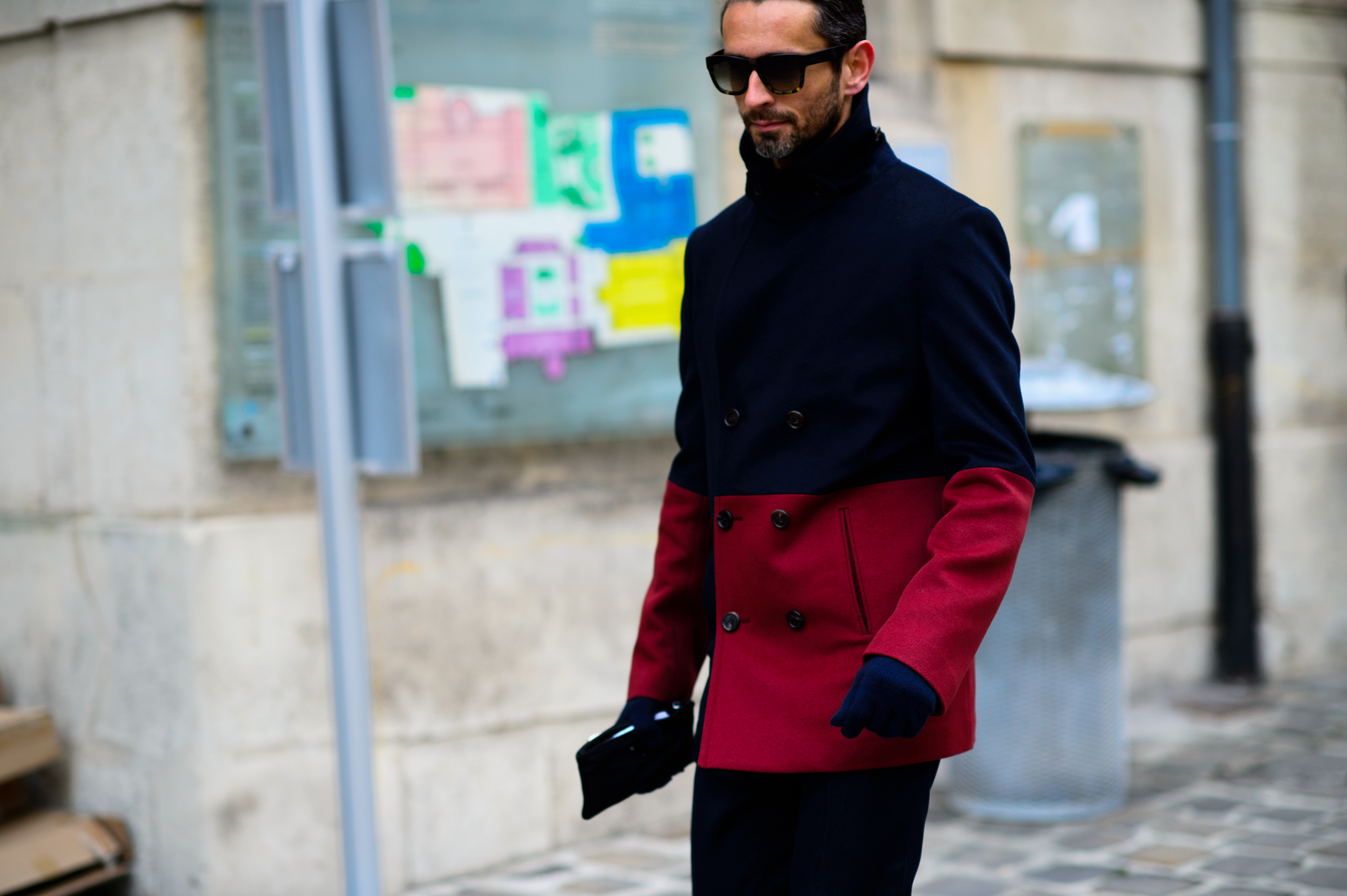 Italian fashion journalist before Lanvin show