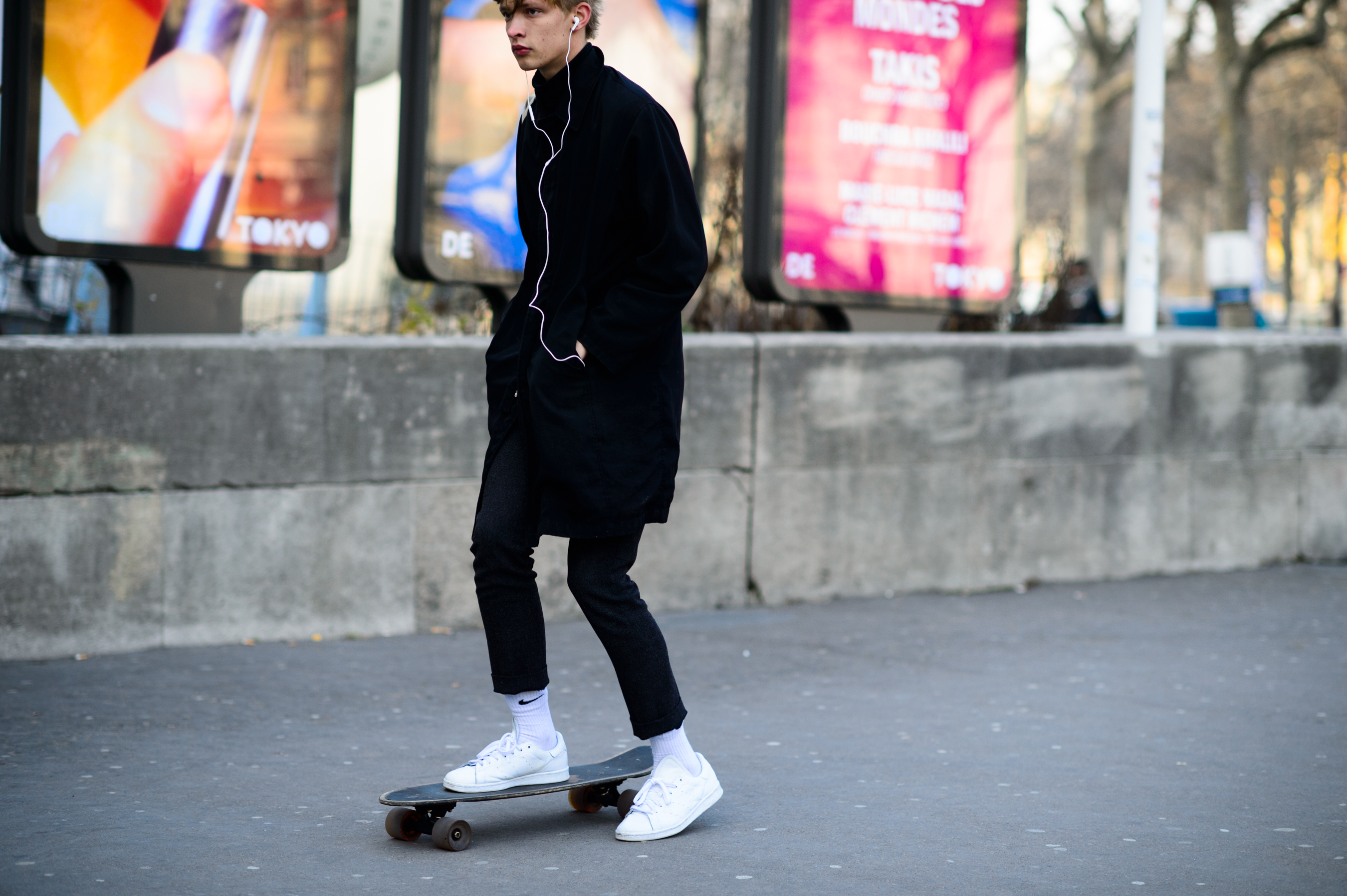 Male model on skateboard before Rick Owens
