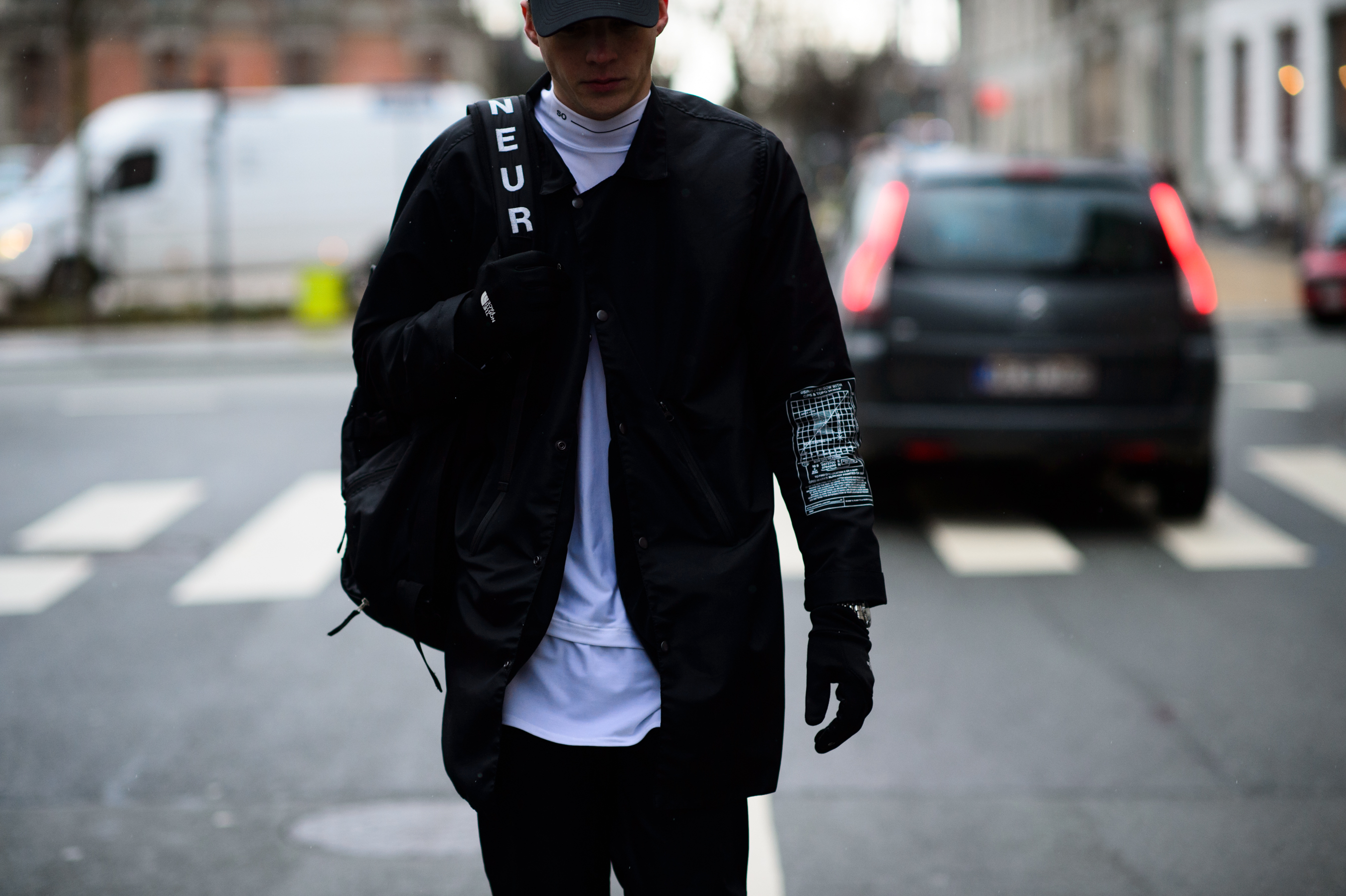 Man wearing black before the show