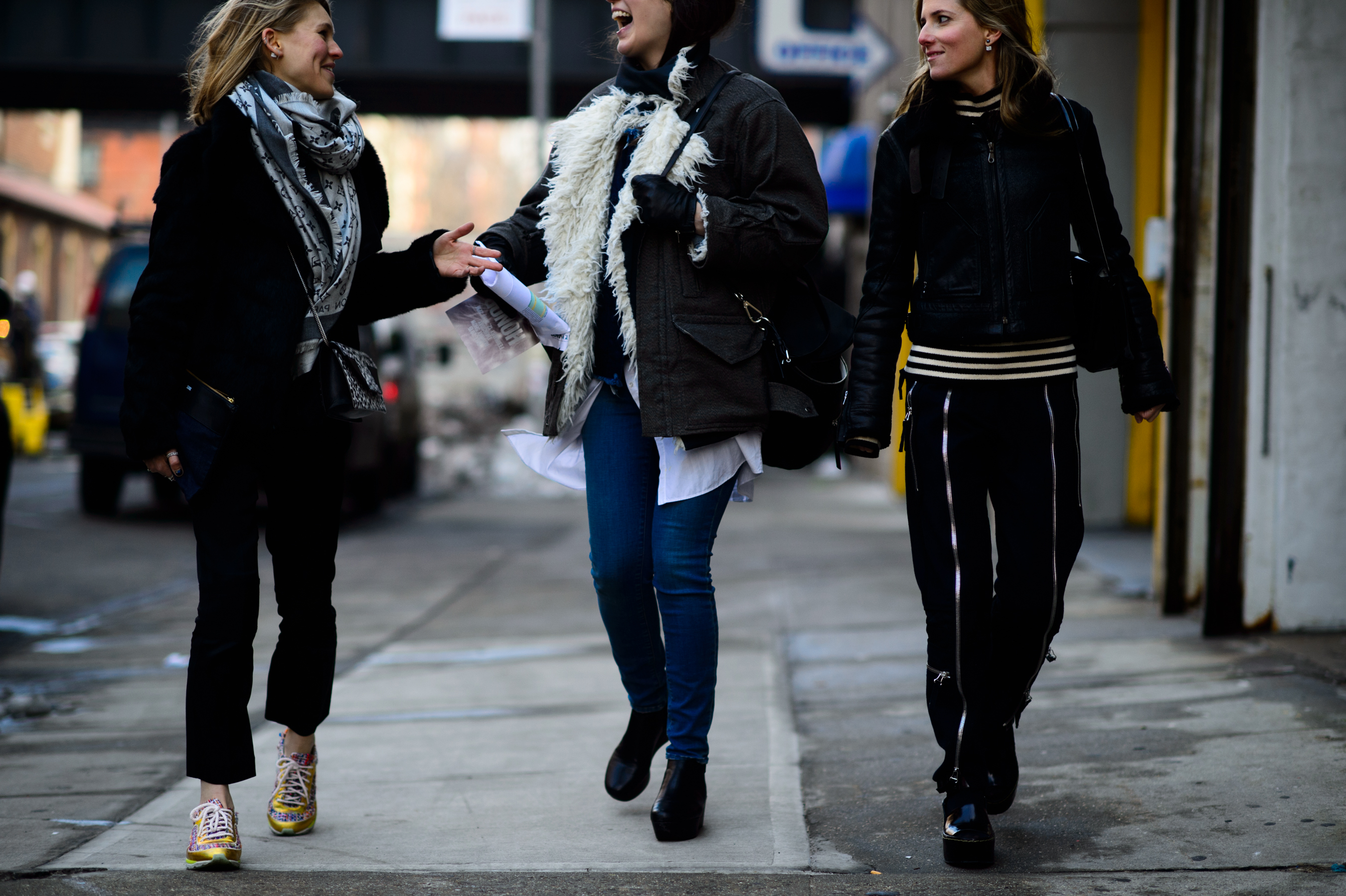 Three women before the show
