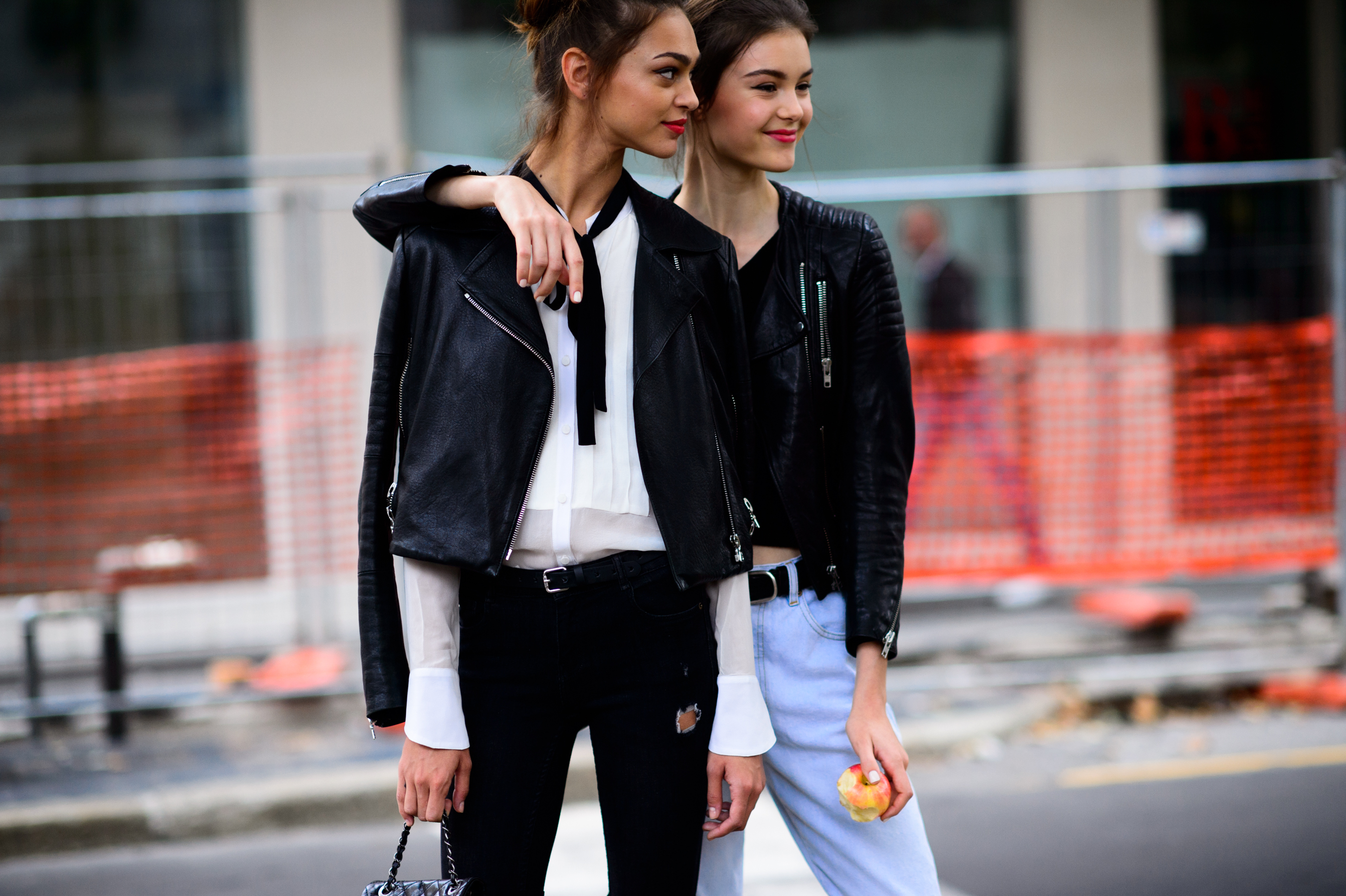 Two Russian models after the show