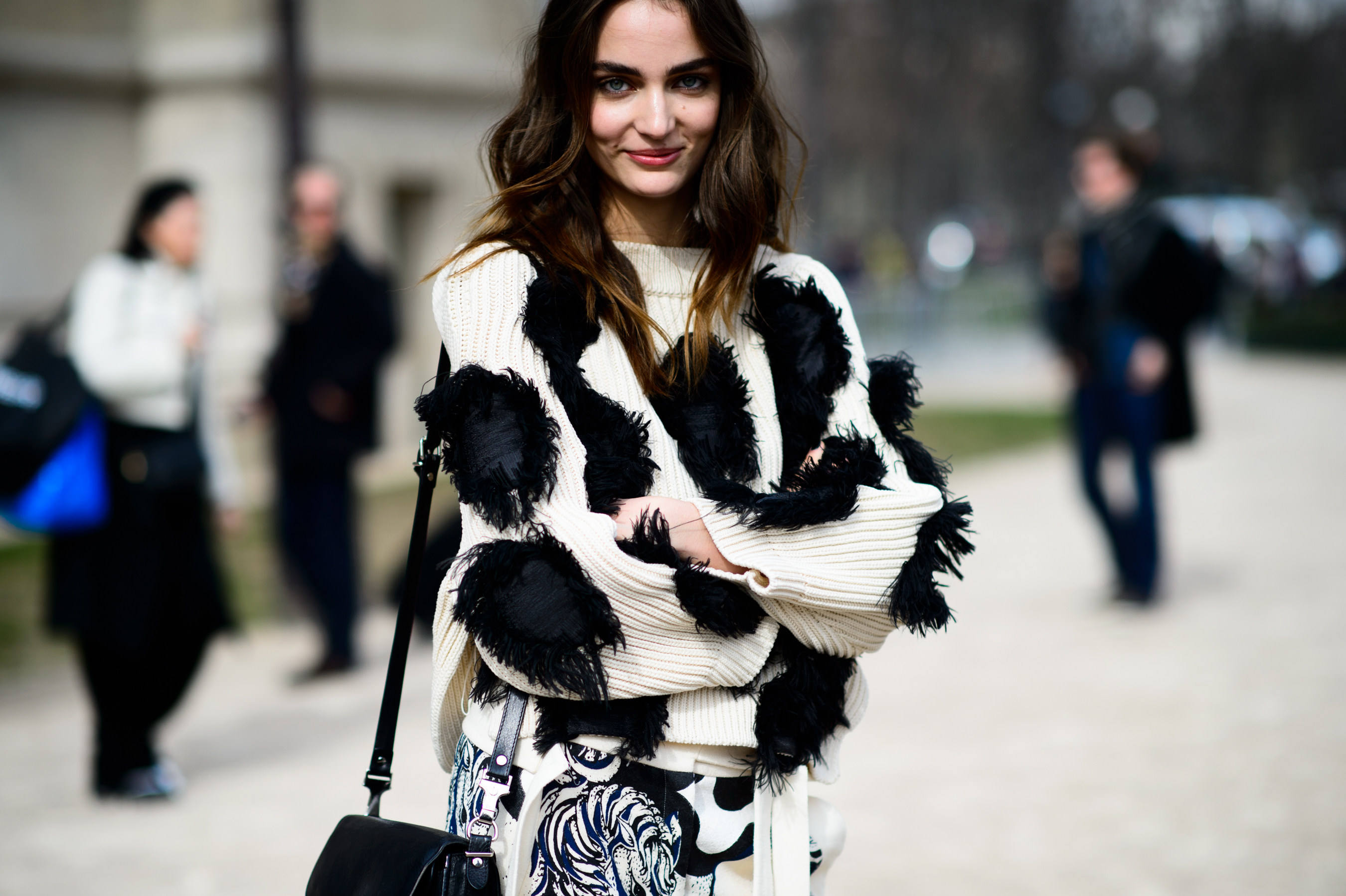 Model after Mugler show