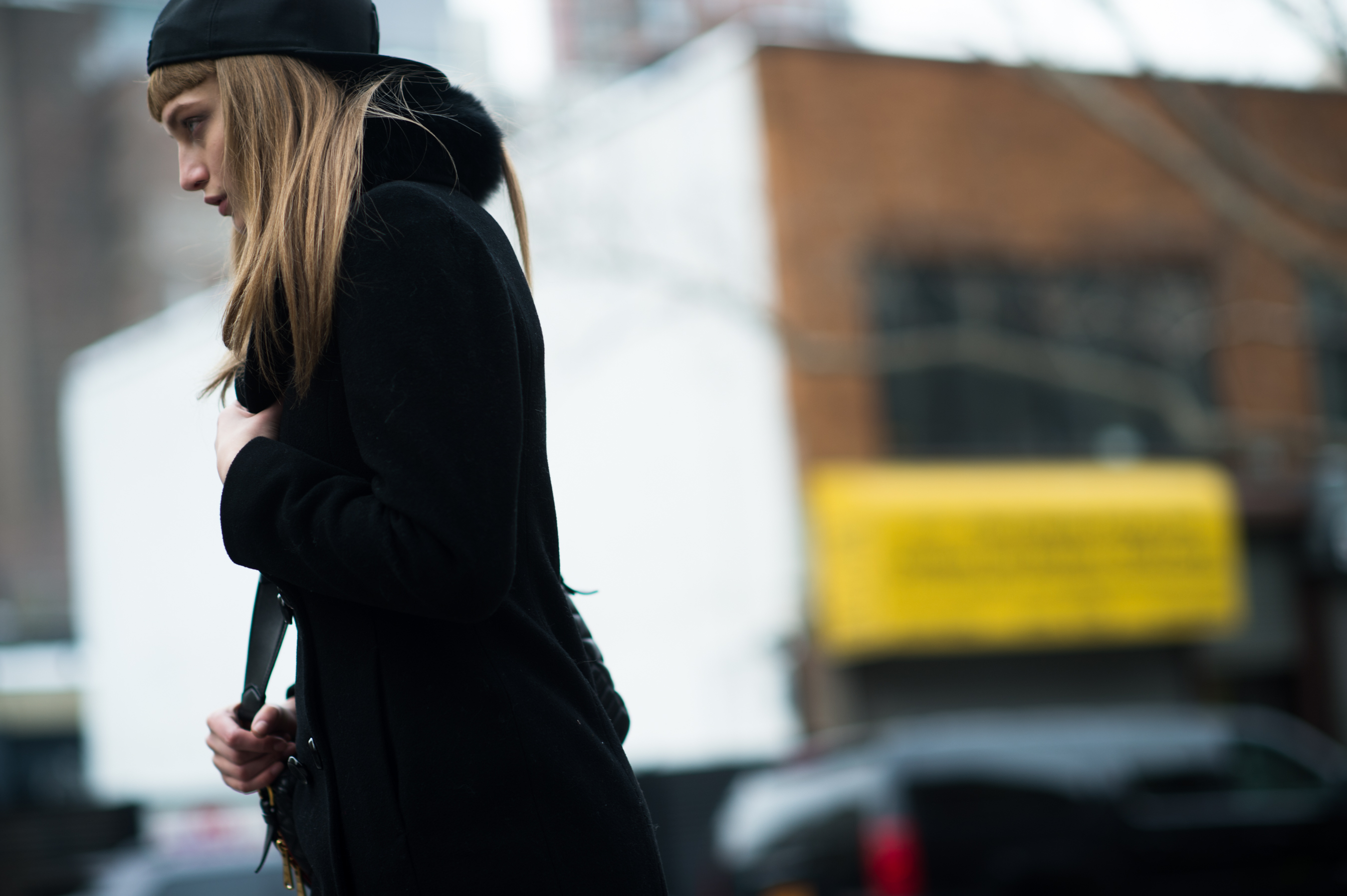 Russian model wearing cap
