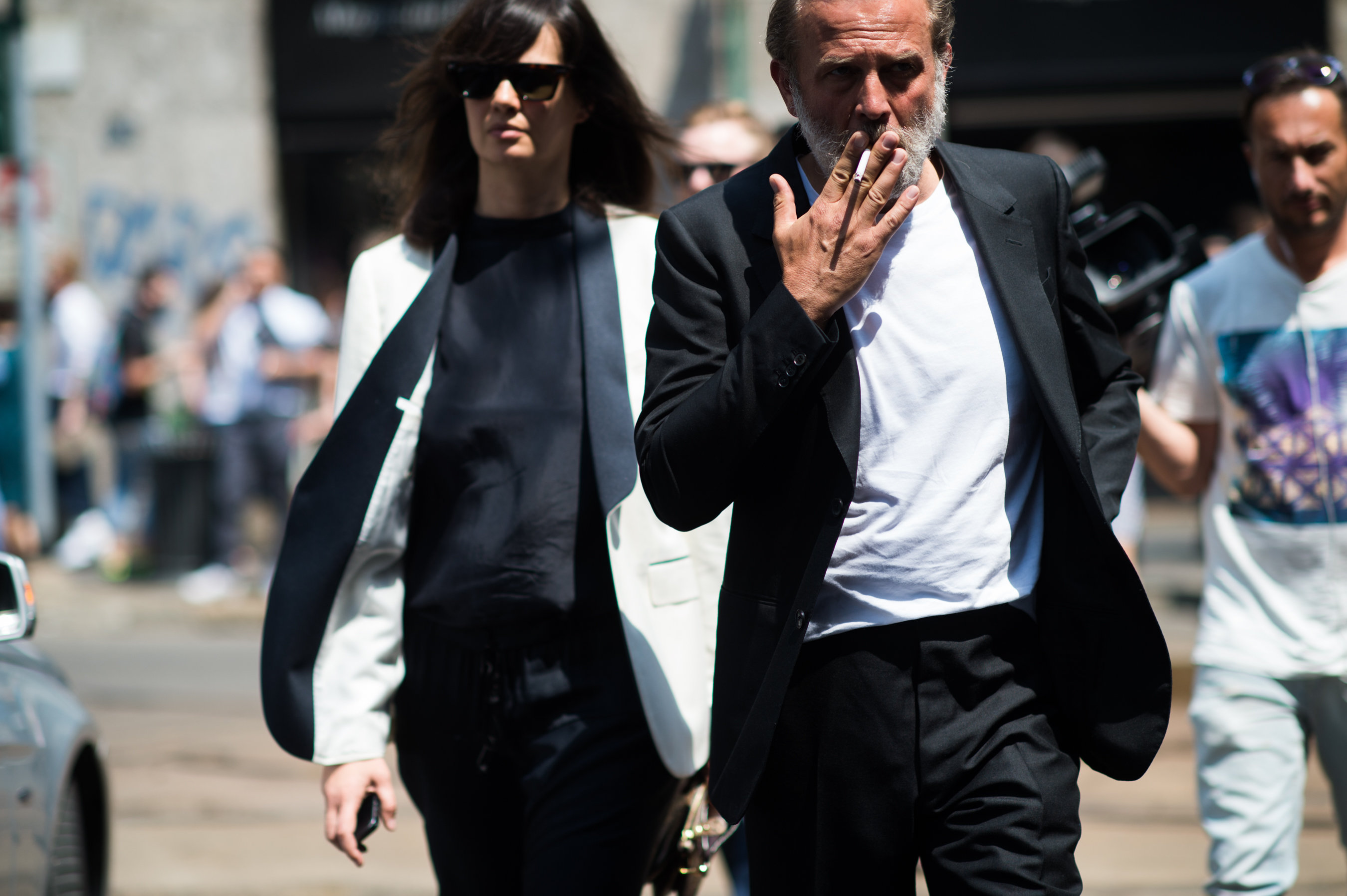 Two stylists wearing blazers