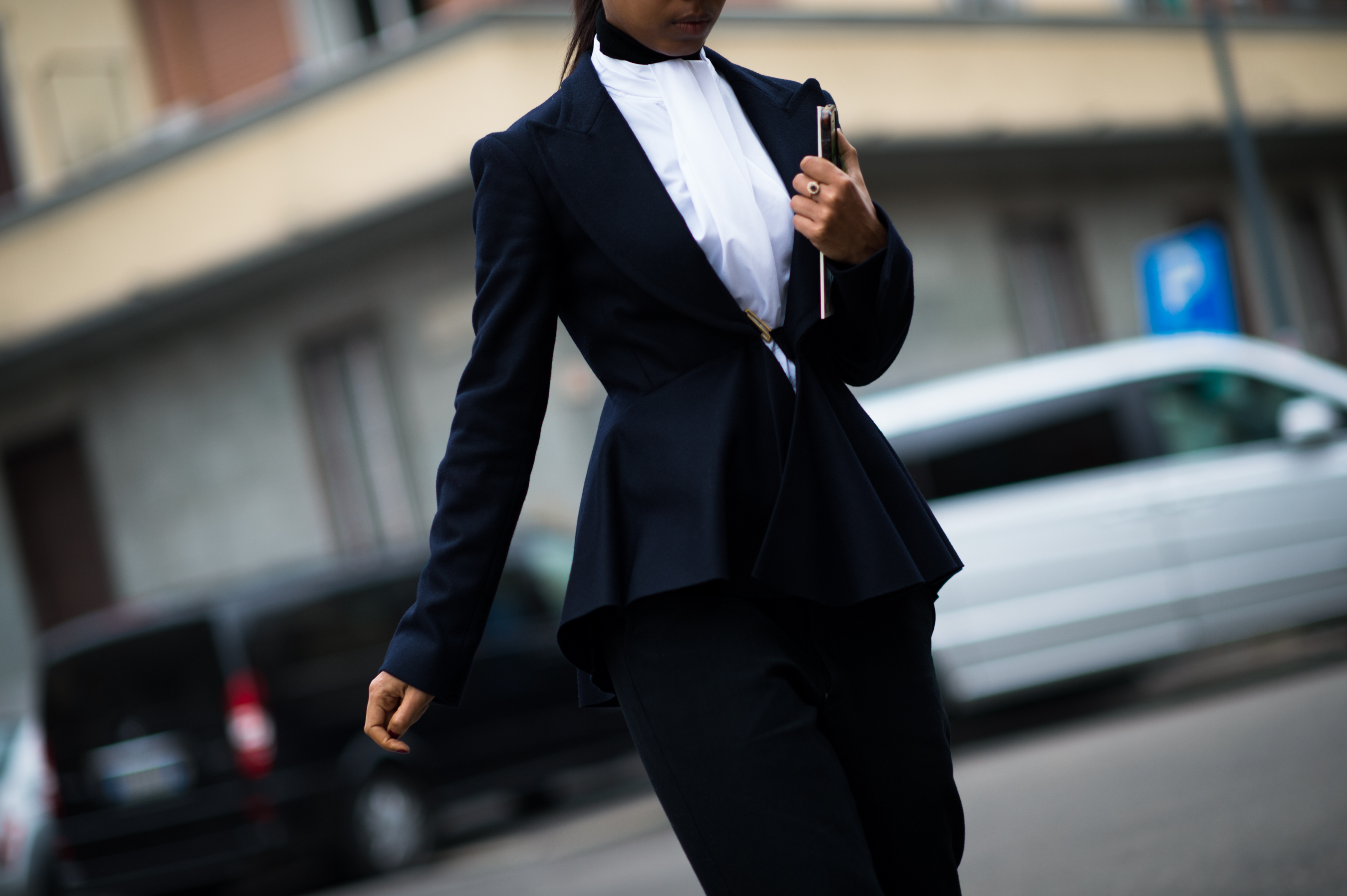 Woman wearing formal suit