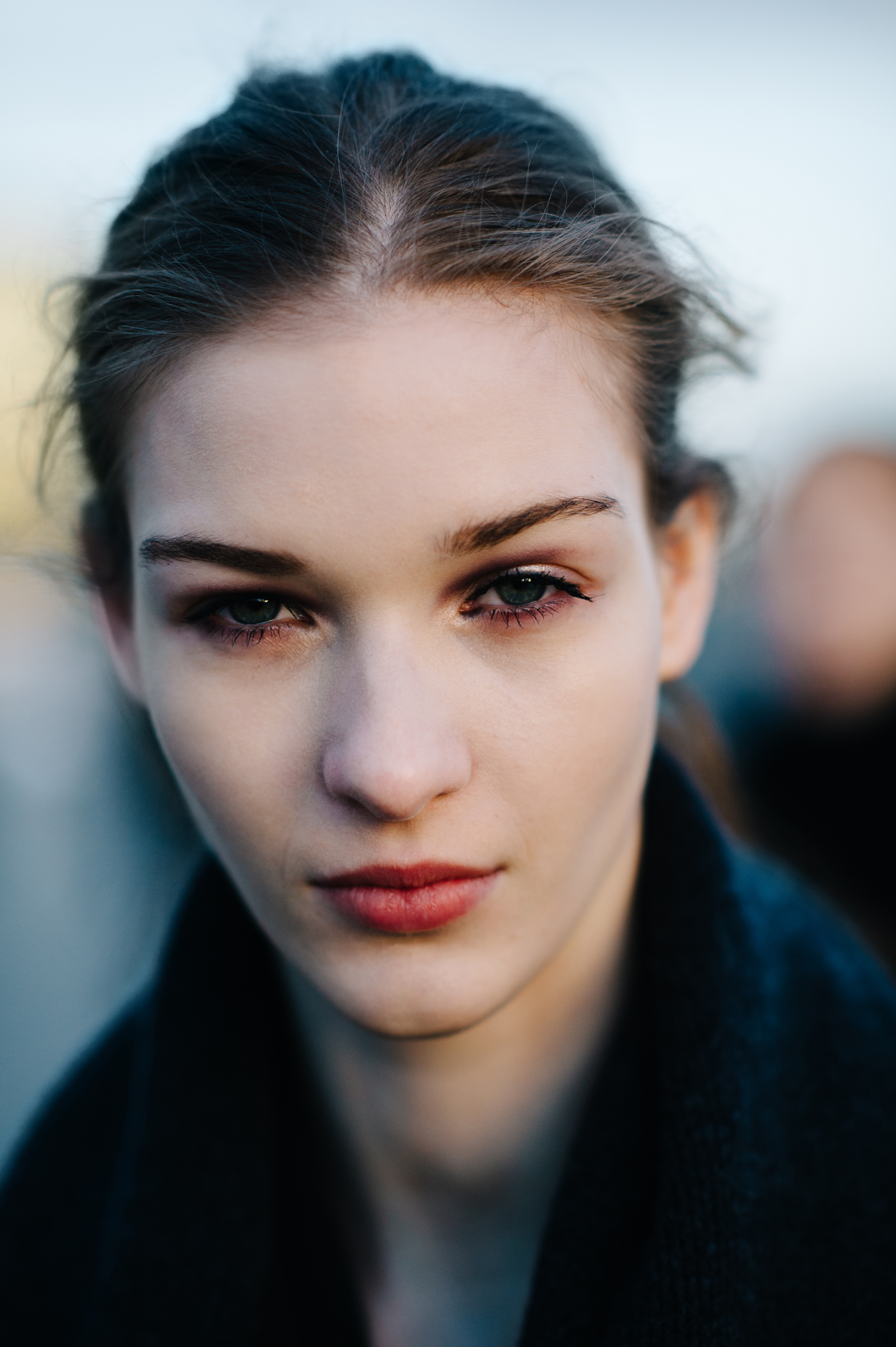 Portrait of a model after the show