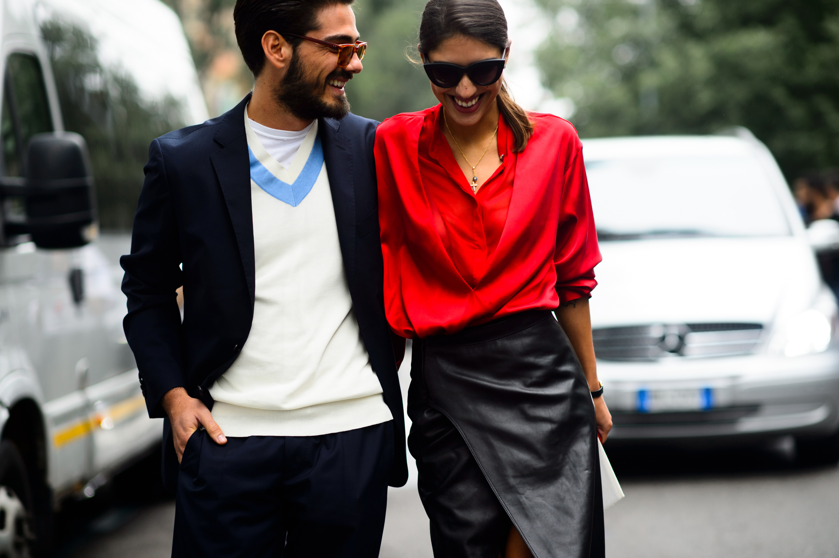 Italian couple after the show