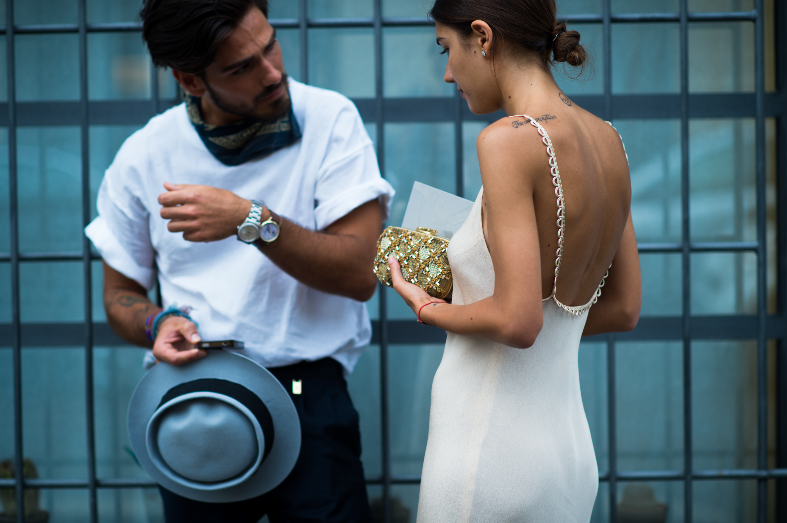 Italian couple before the show