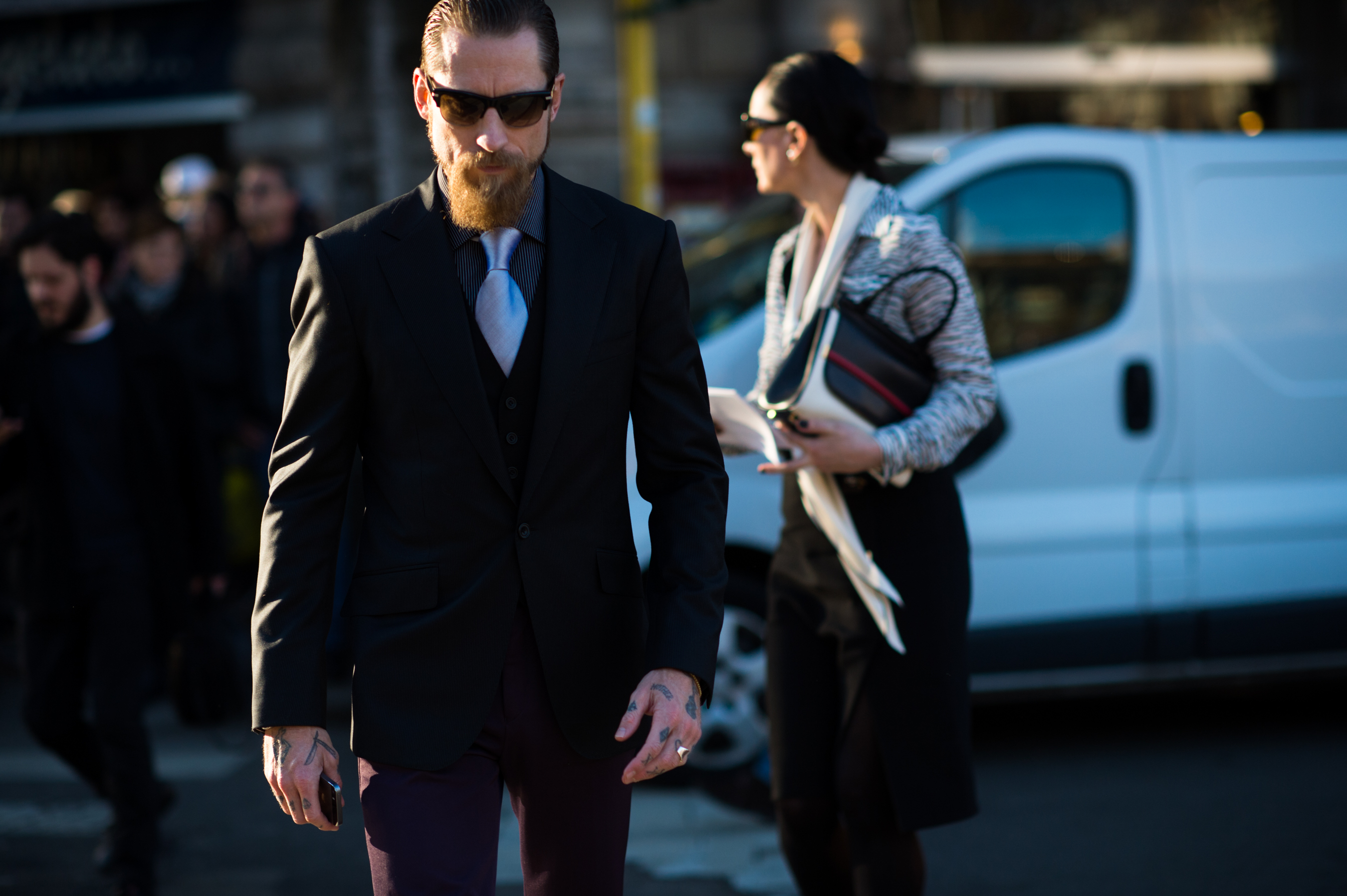 MyTheresa buyer wearing suit