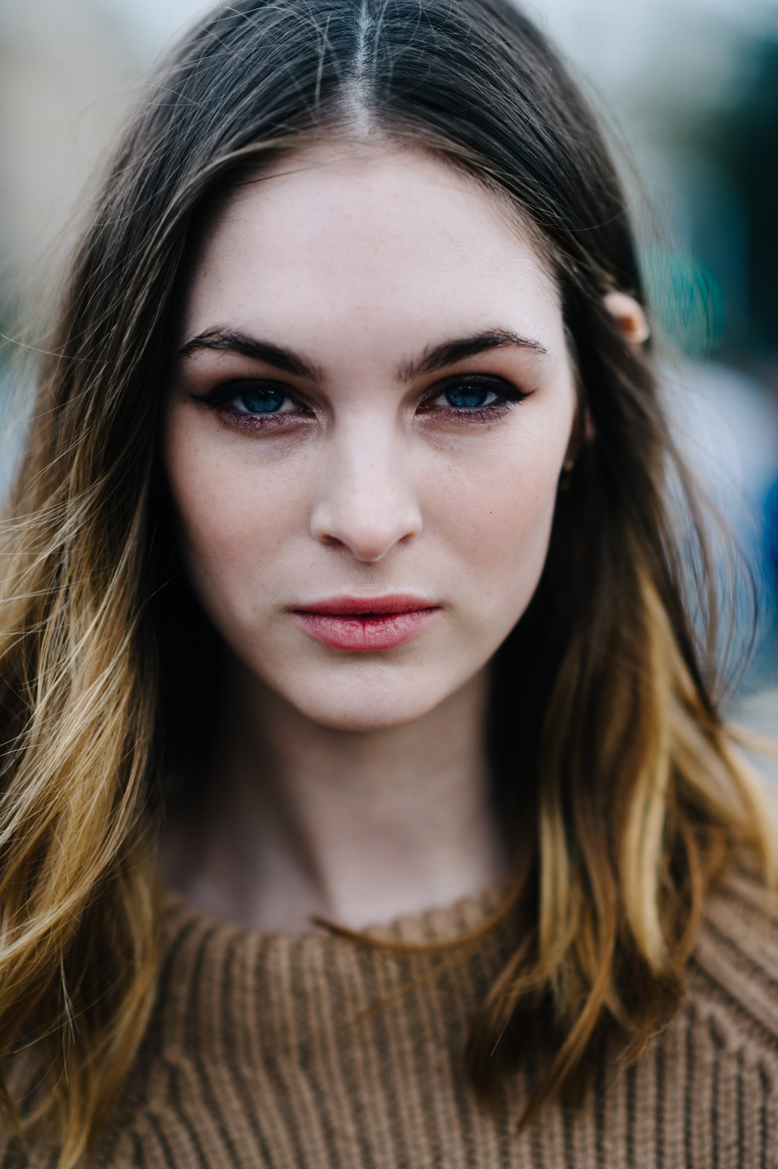Portrait of American model in Great Britain