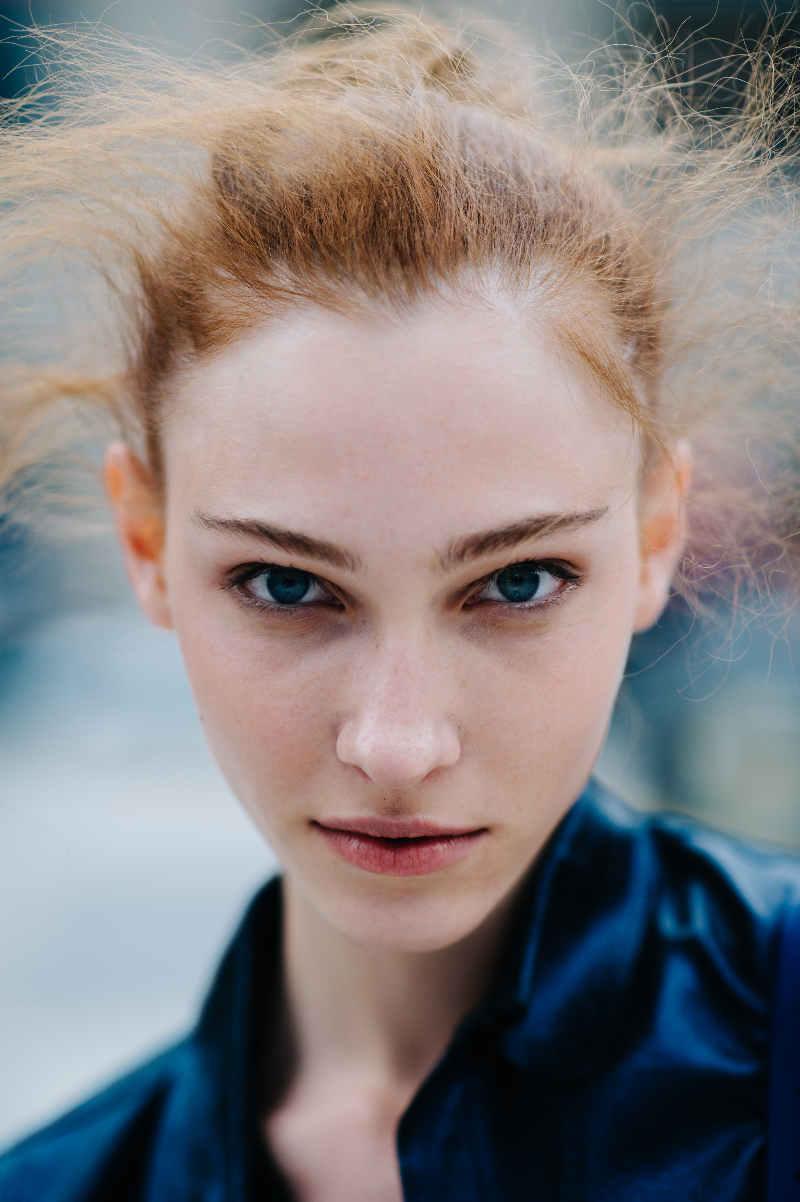 Portrait of a model with red hair