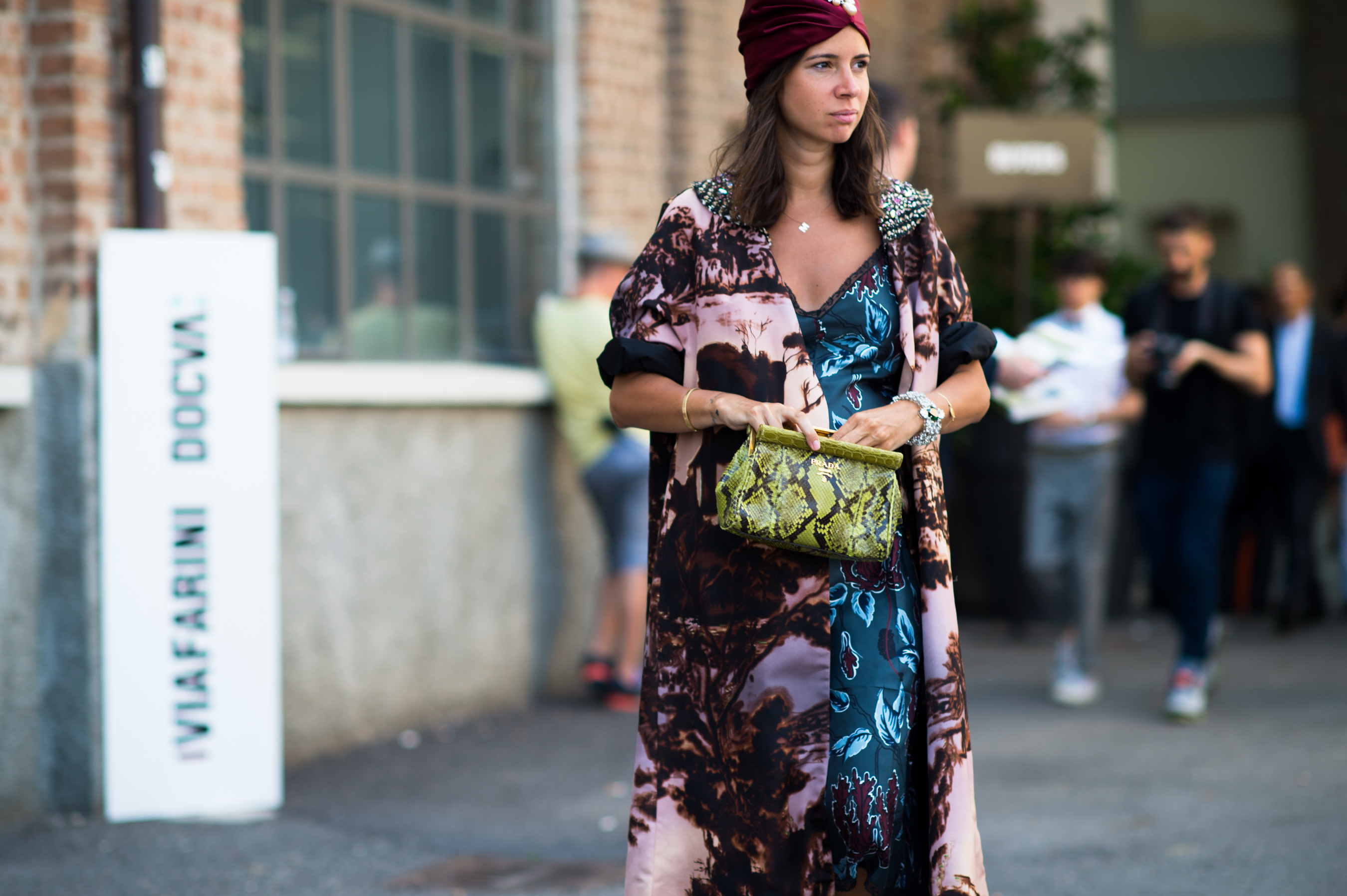 Russian stylist and buyer wearing Prada look