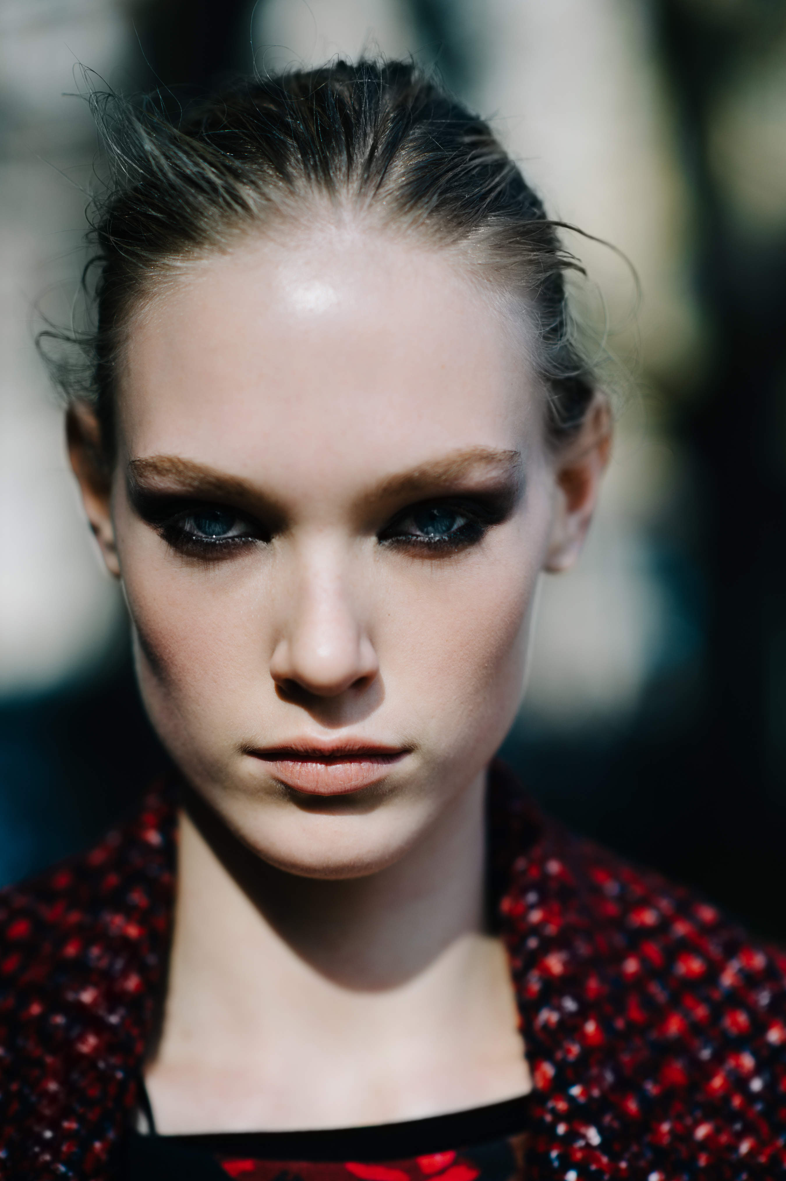 Portrait of a model with smokey eye make up