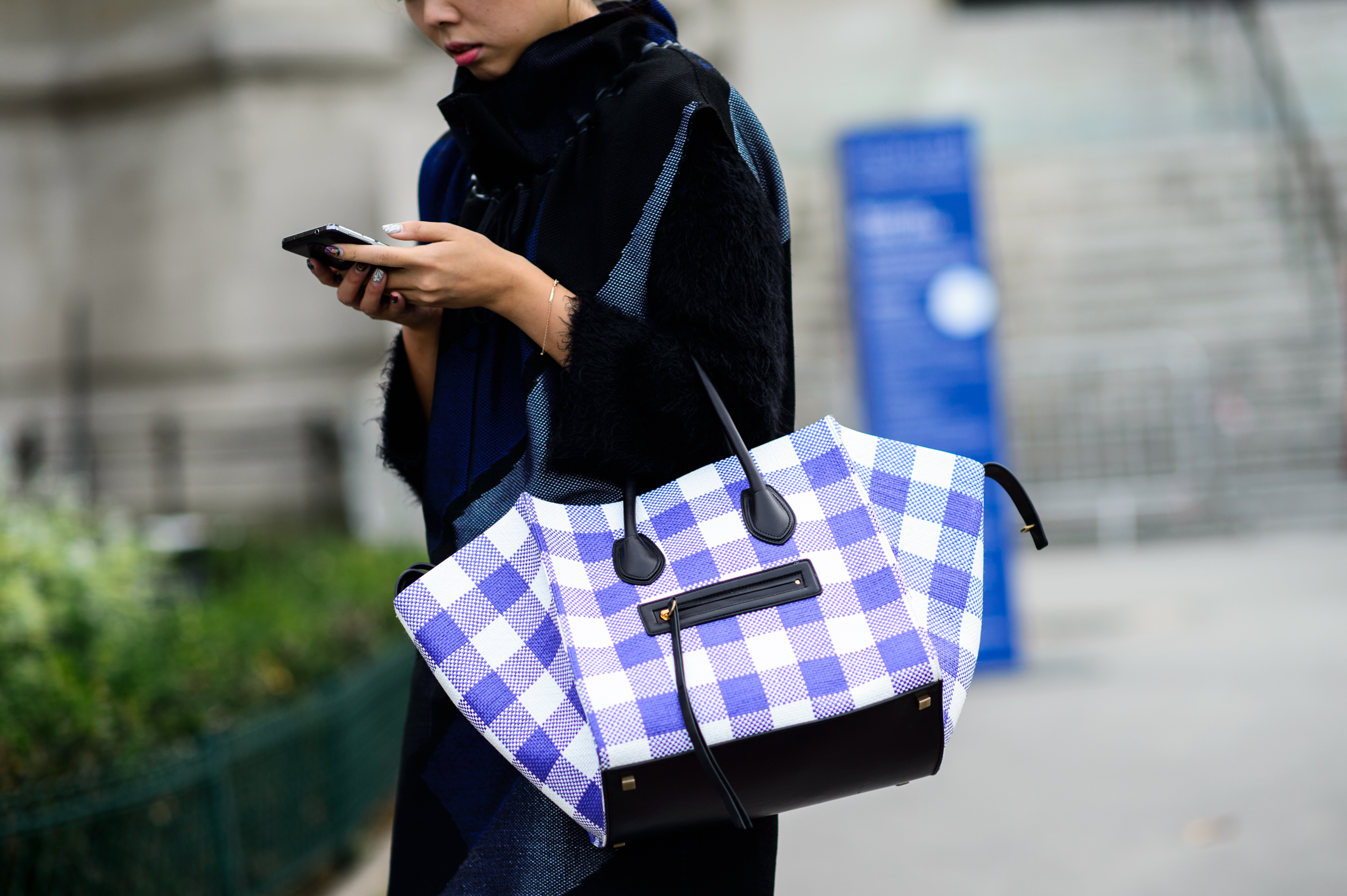 British fashion blogger with Celine bag