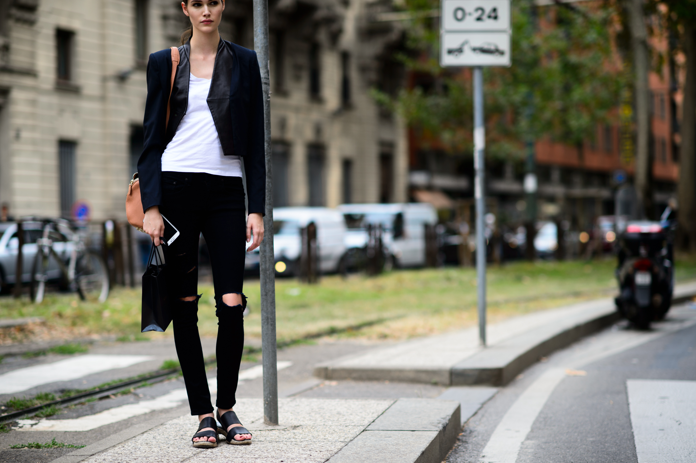 Model after Dolce and Gabbana show