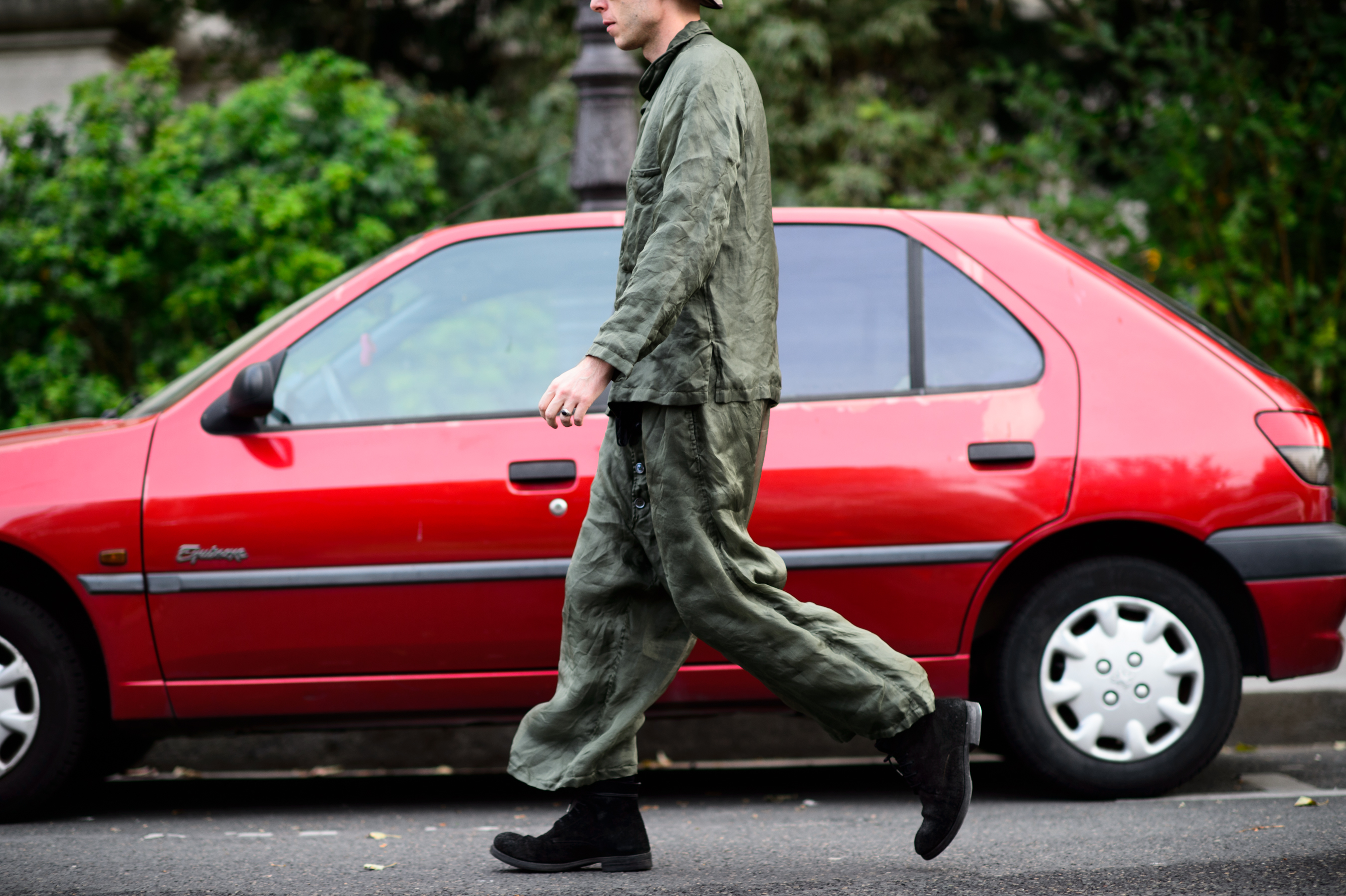 Italian man wearing vintage outfit