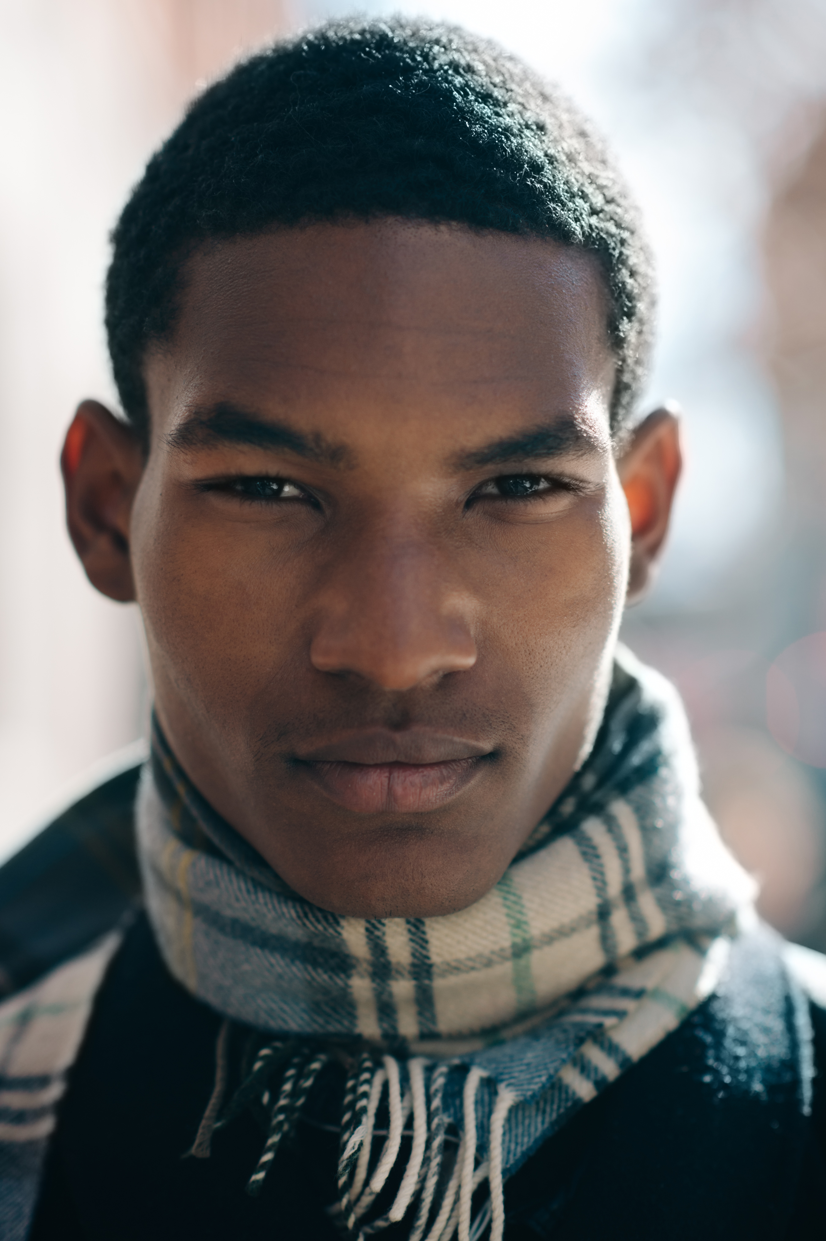 Portrait of a handsome African male model