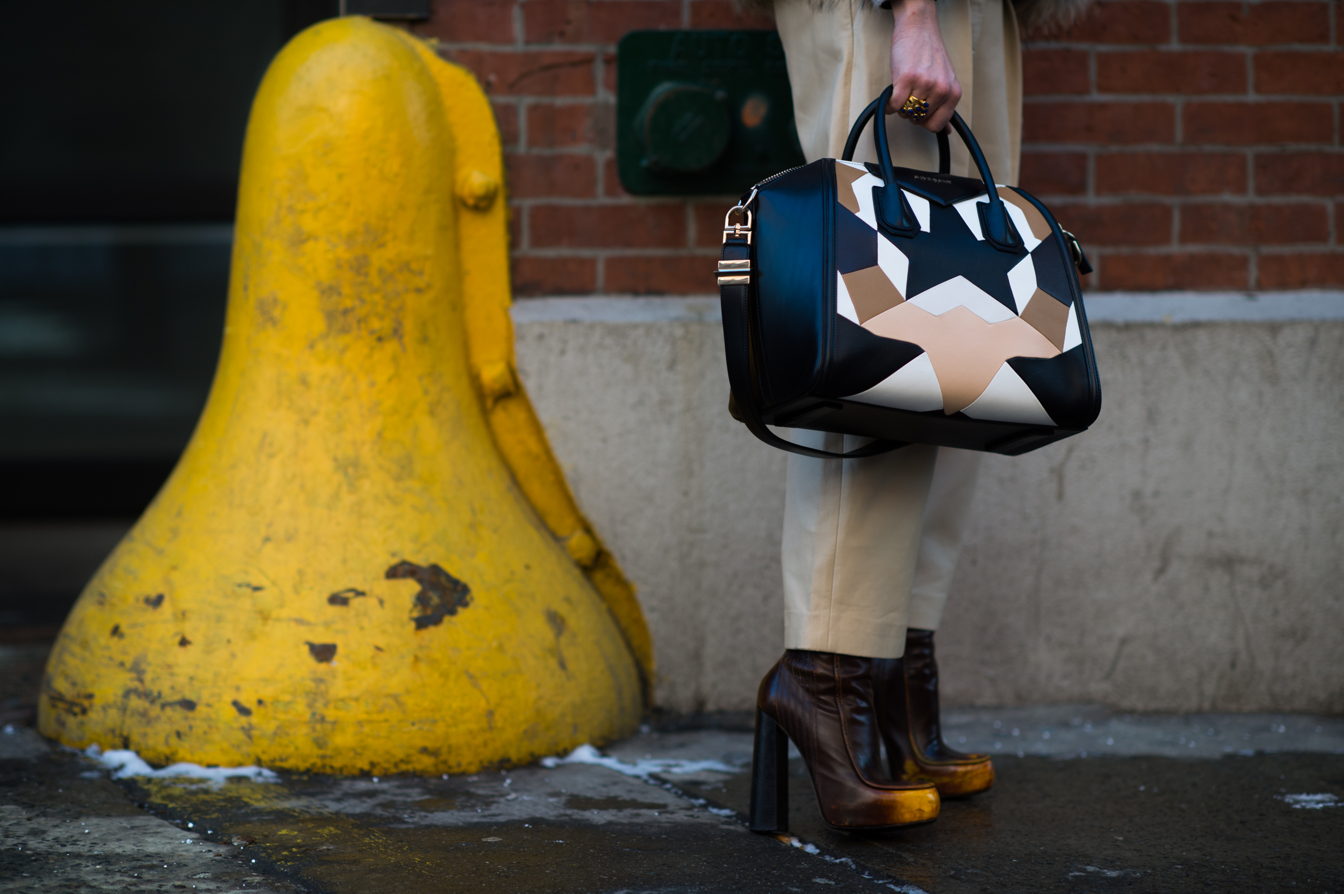 Close up of shoes and bag