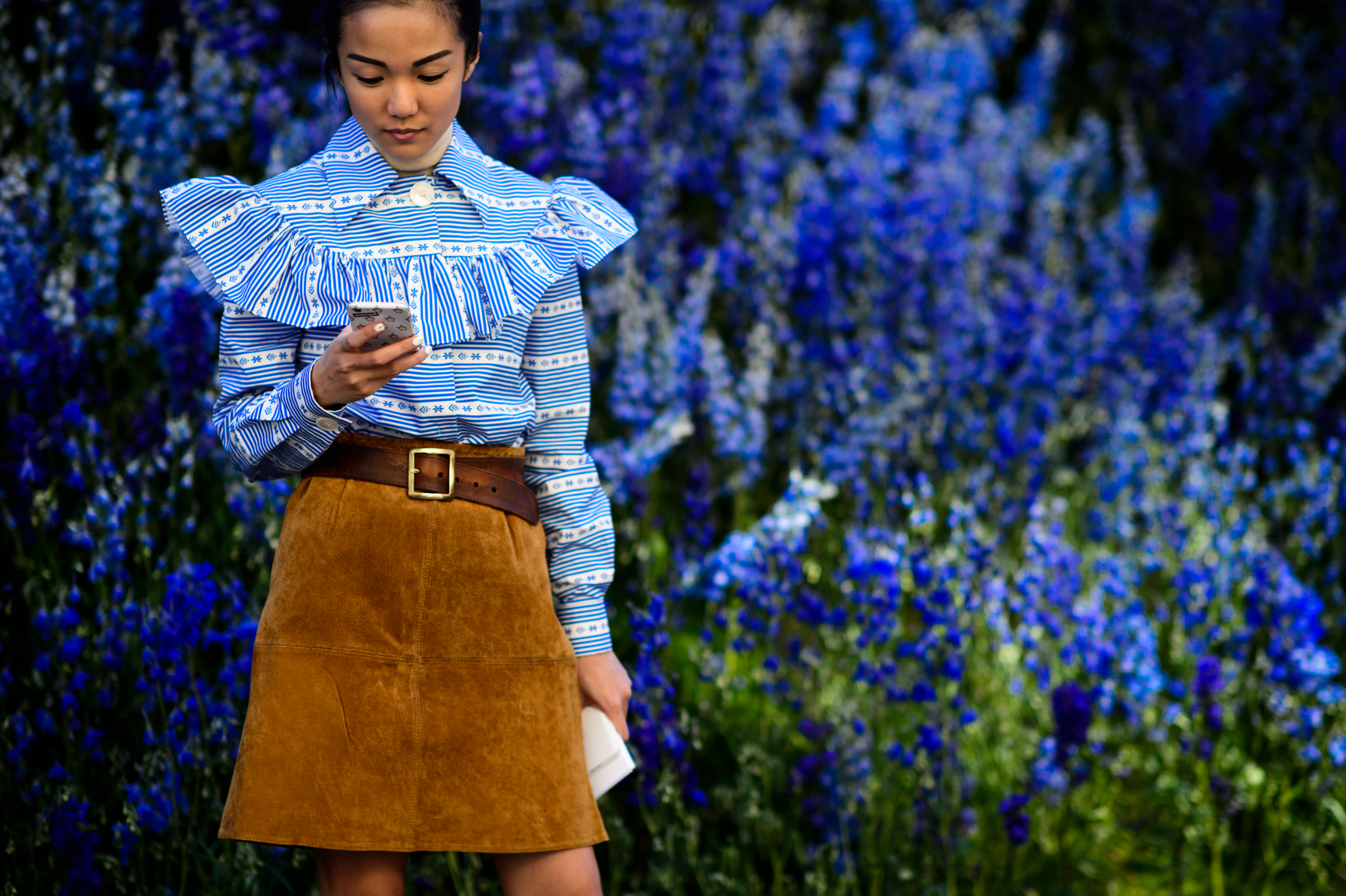 Singaporean journalist before Dior show