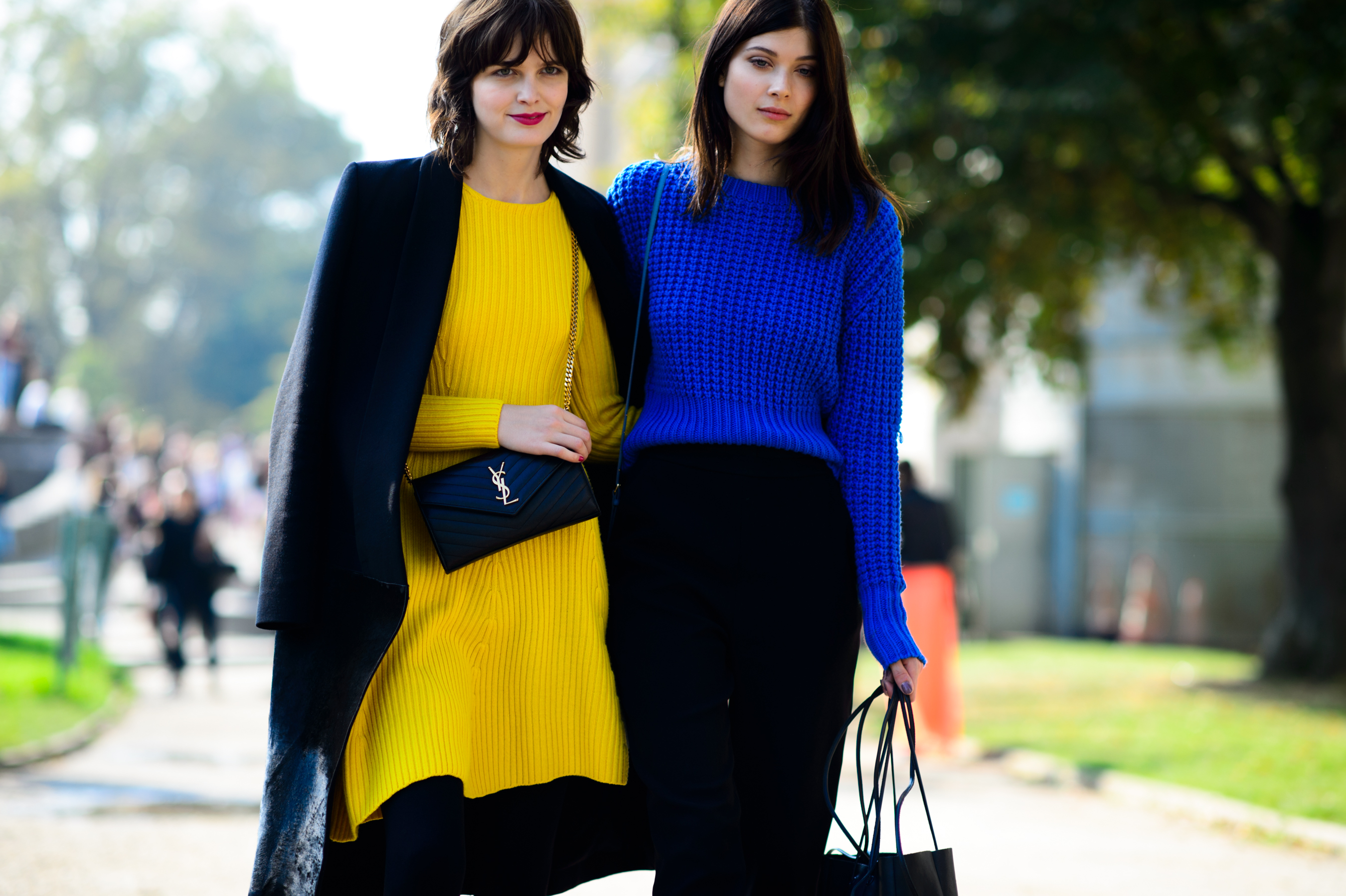 two models after the show