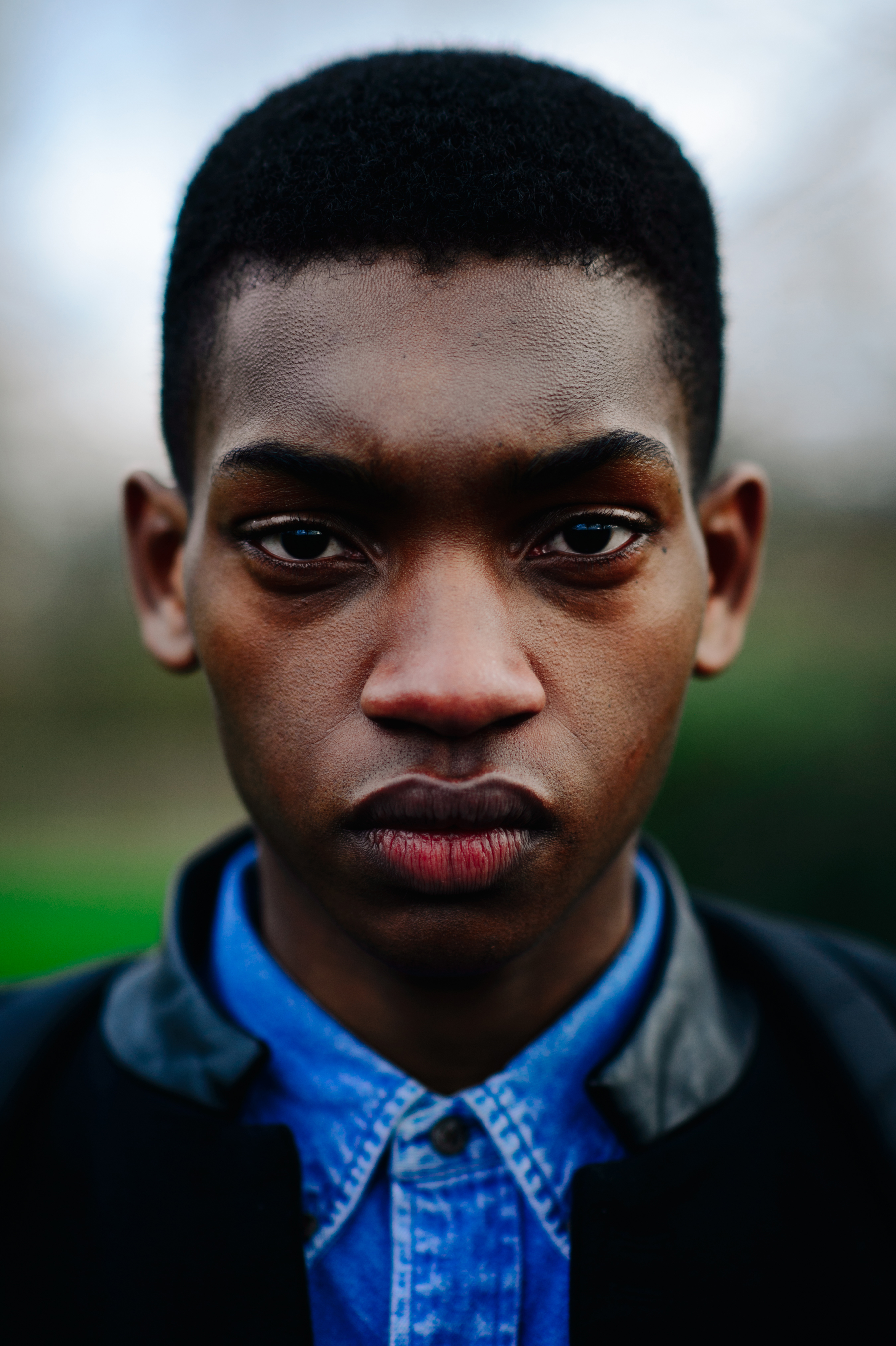 Portrait of a exclusive Burberry male model